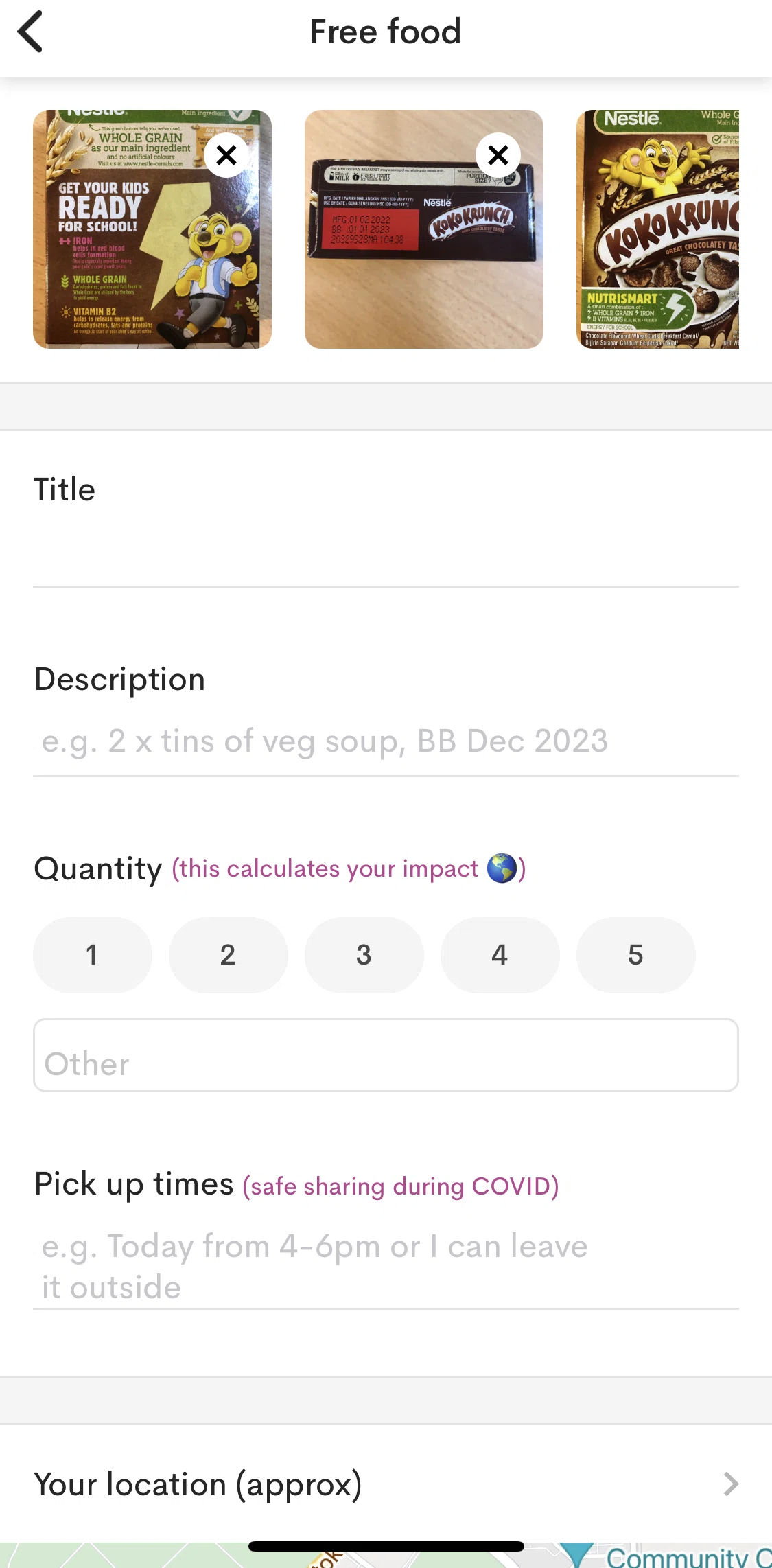 OLIO Screen screen in the Calculating impact flow