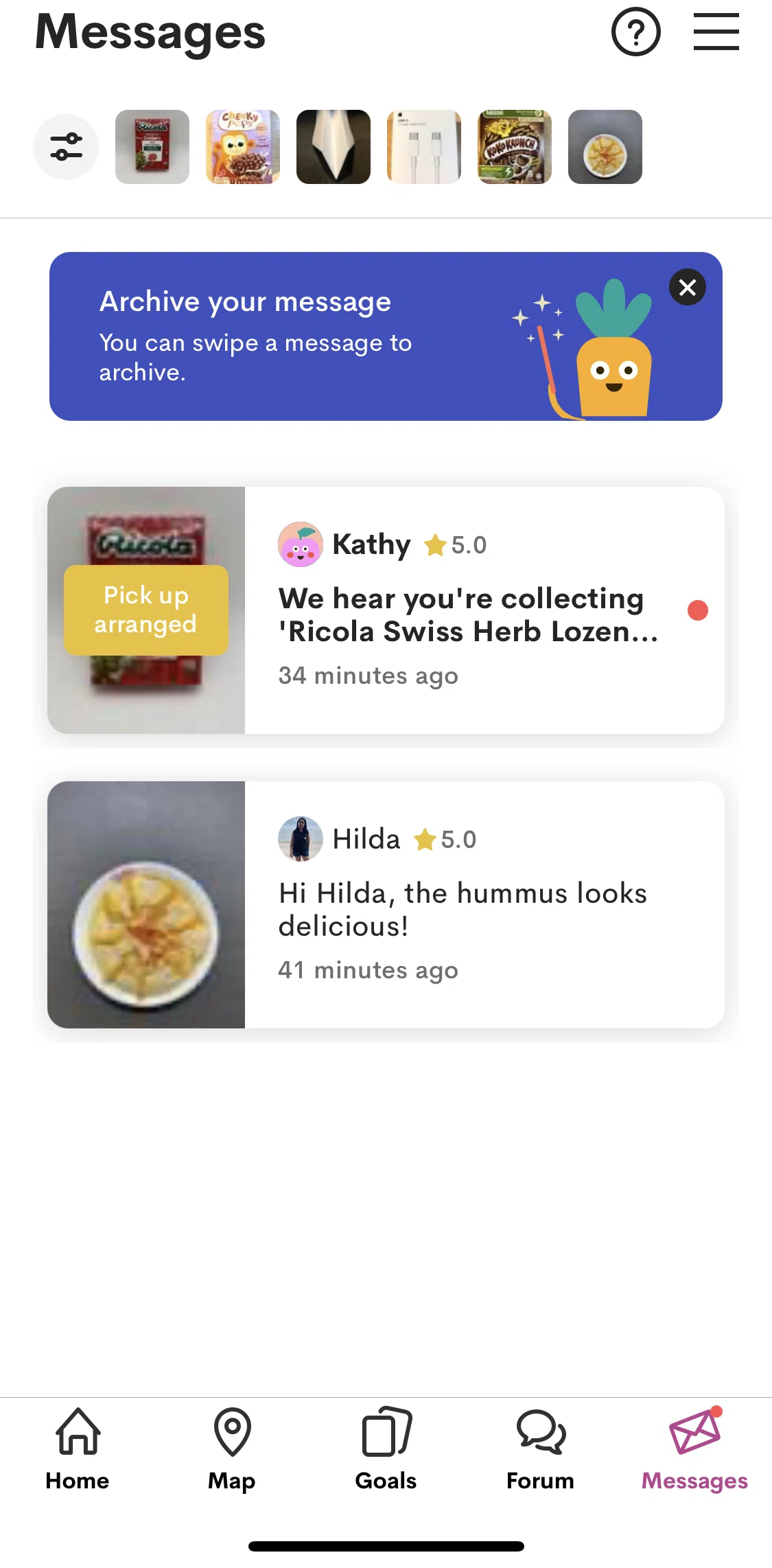 OLIO Screen screen in the Side navigation flow