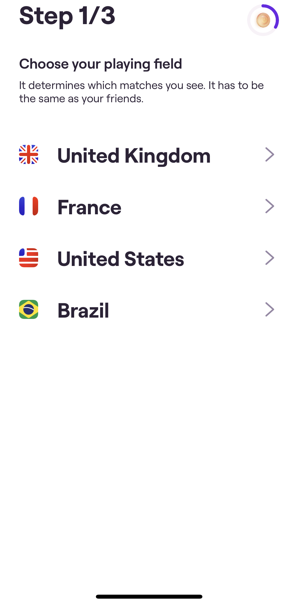 Omada Select location screen in the General Browsing flow