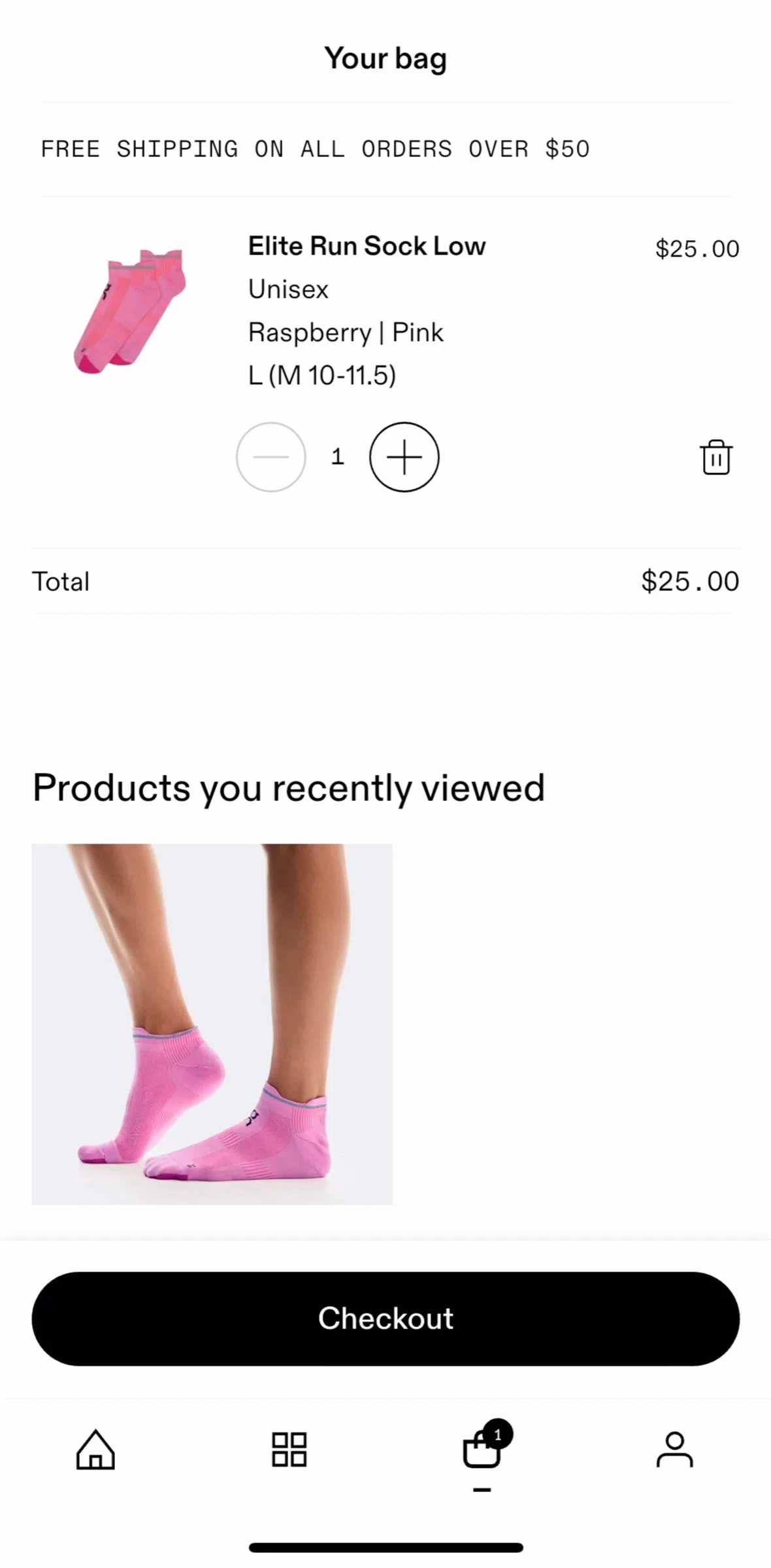 On Screen screen in the Ordering a product flow