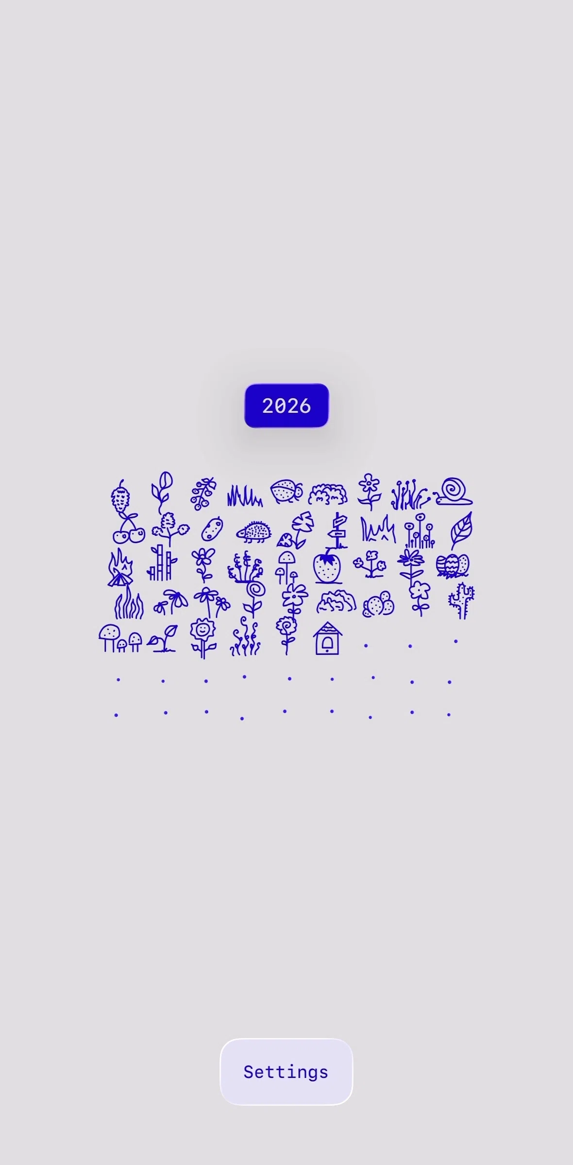 one year Screen screen in the Settings flow