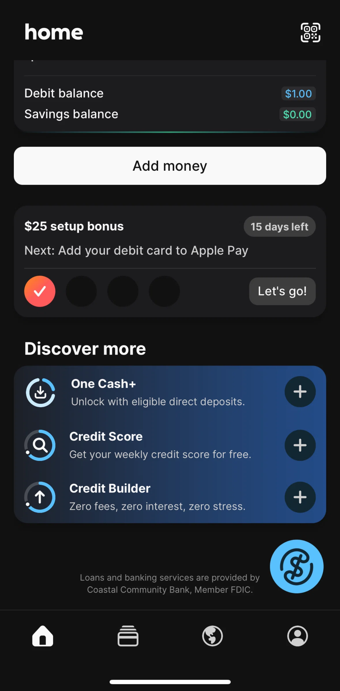 One Screen screen in the Credit Score flow