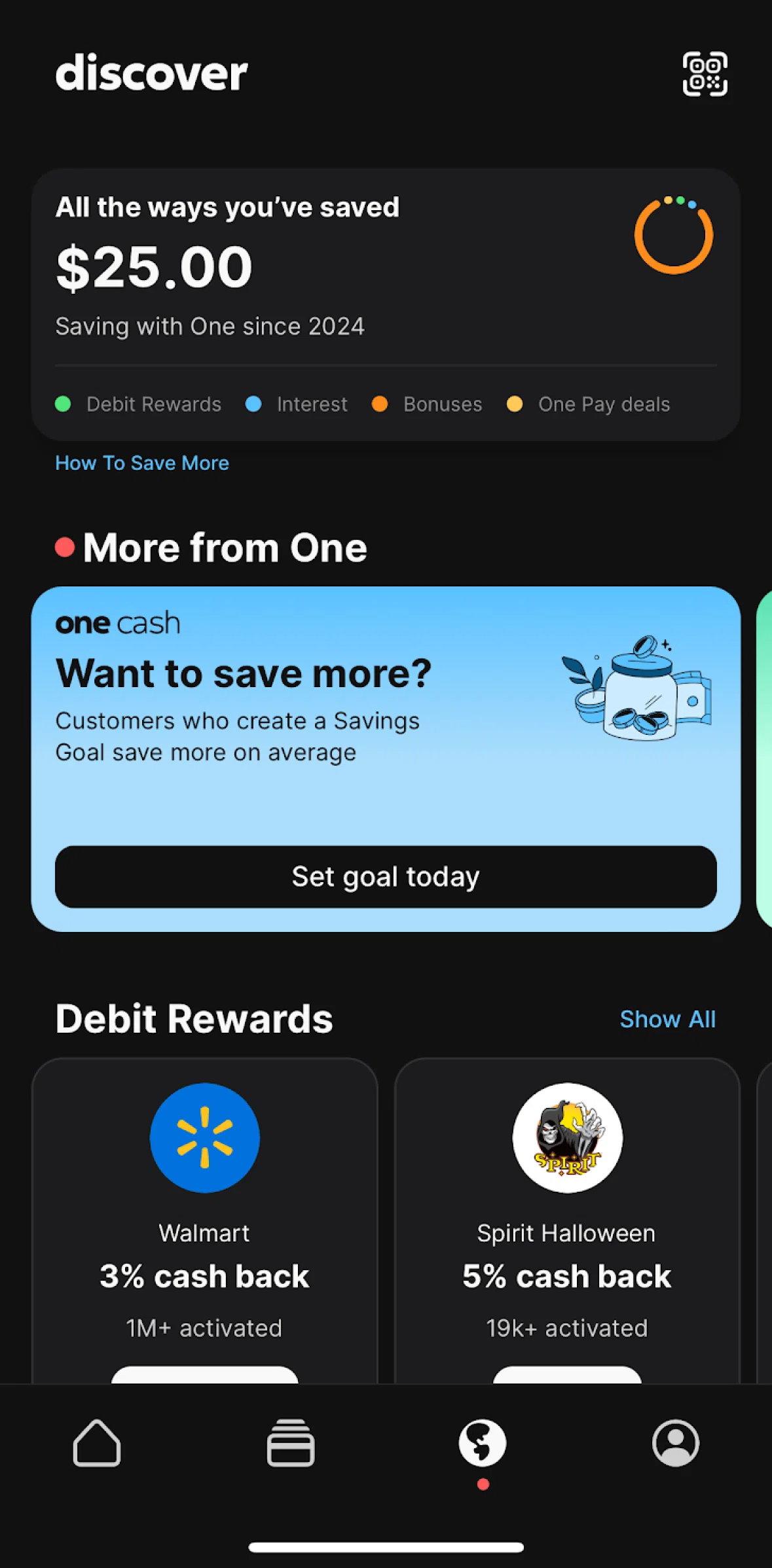 One Screen screen in the View all rewards flow
