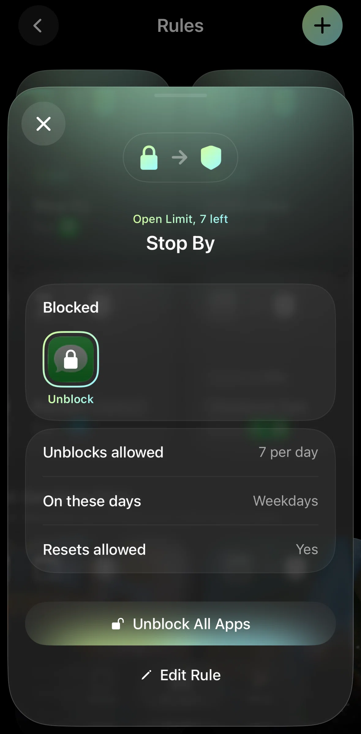 Opal Screen screen in the Completing a breathing exercise flow