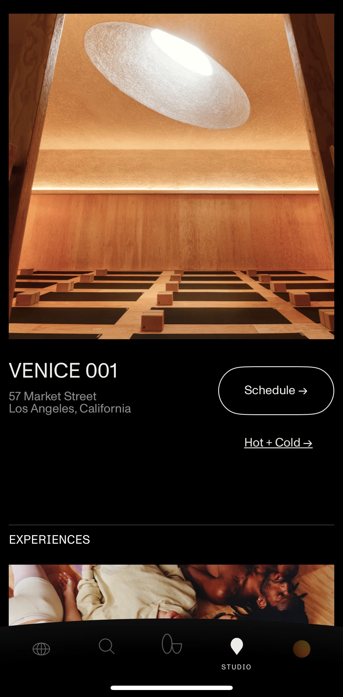 Open Screen screen in the Class schedule flow