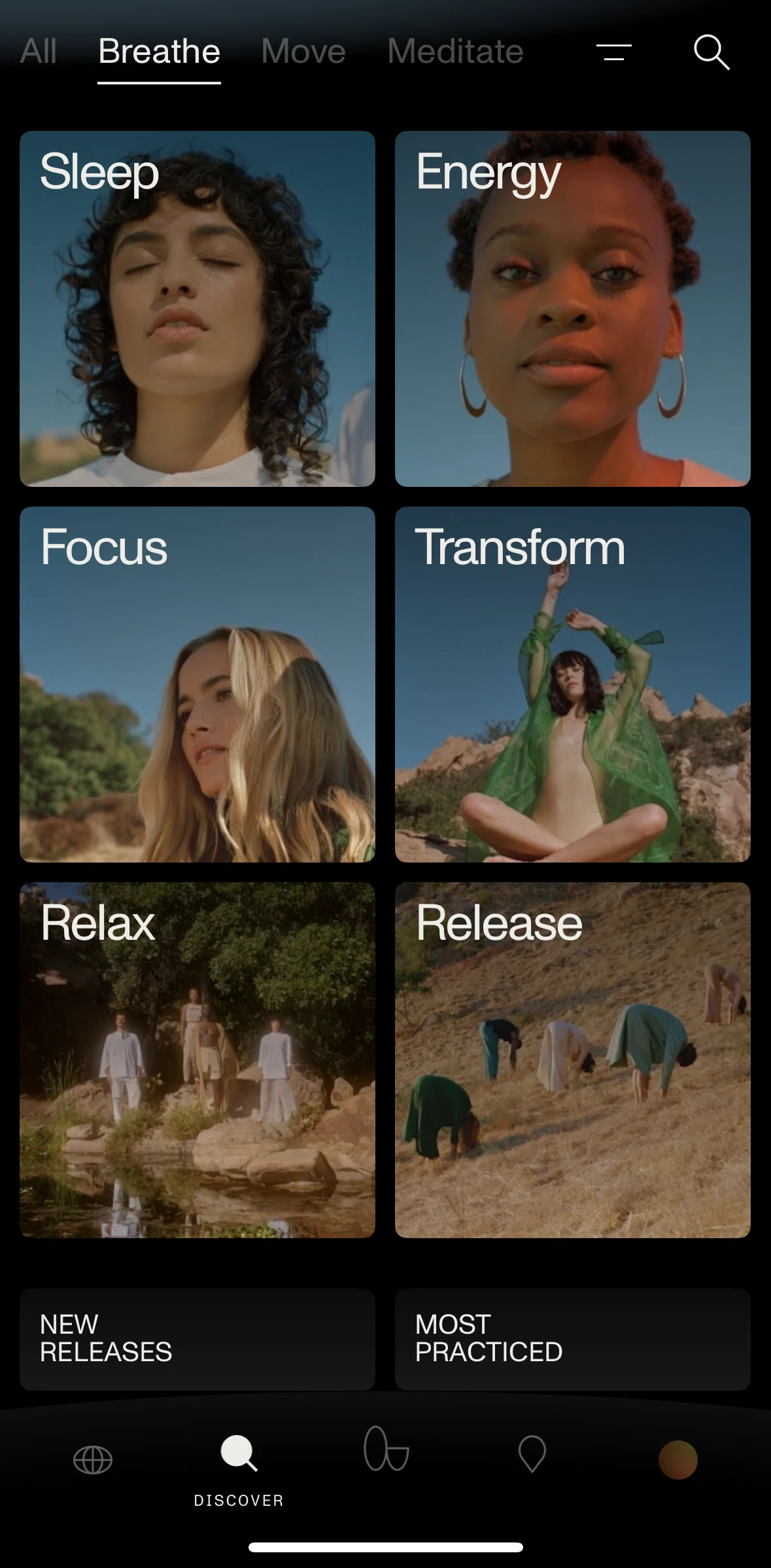 Open Screen screen in the Collection detail flow