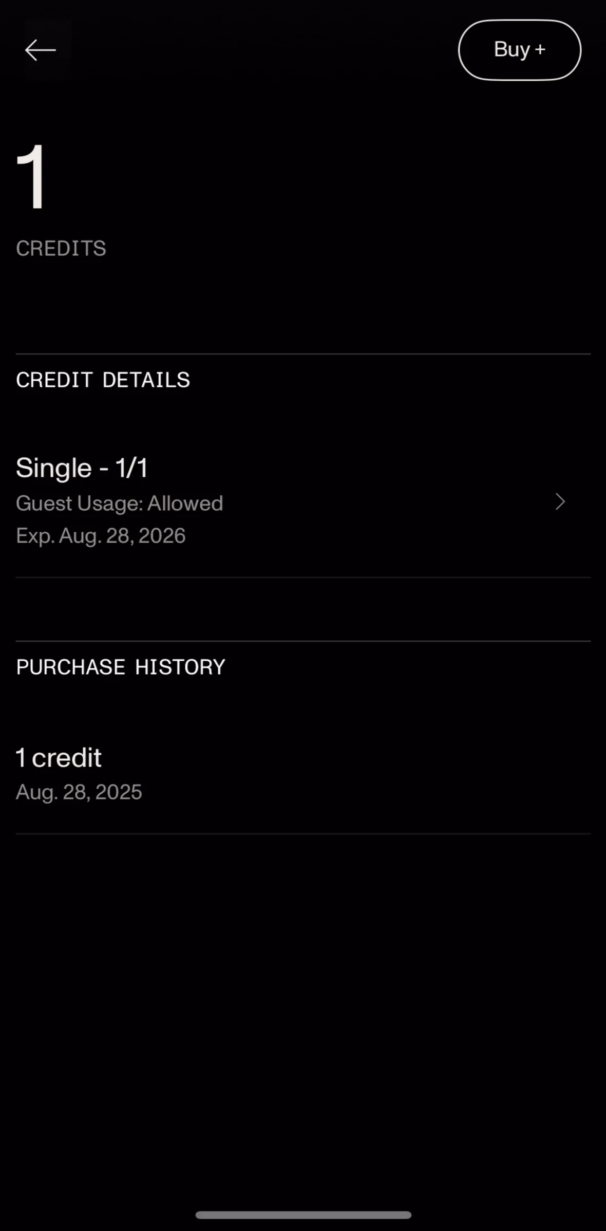 Open Screen screen in the Credit detail flow
