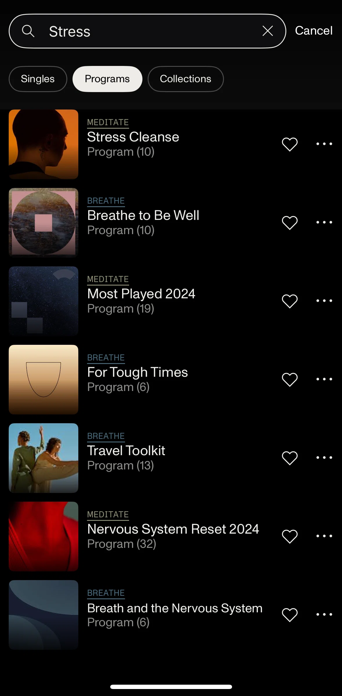 Open Screen screen in the Program detail flow