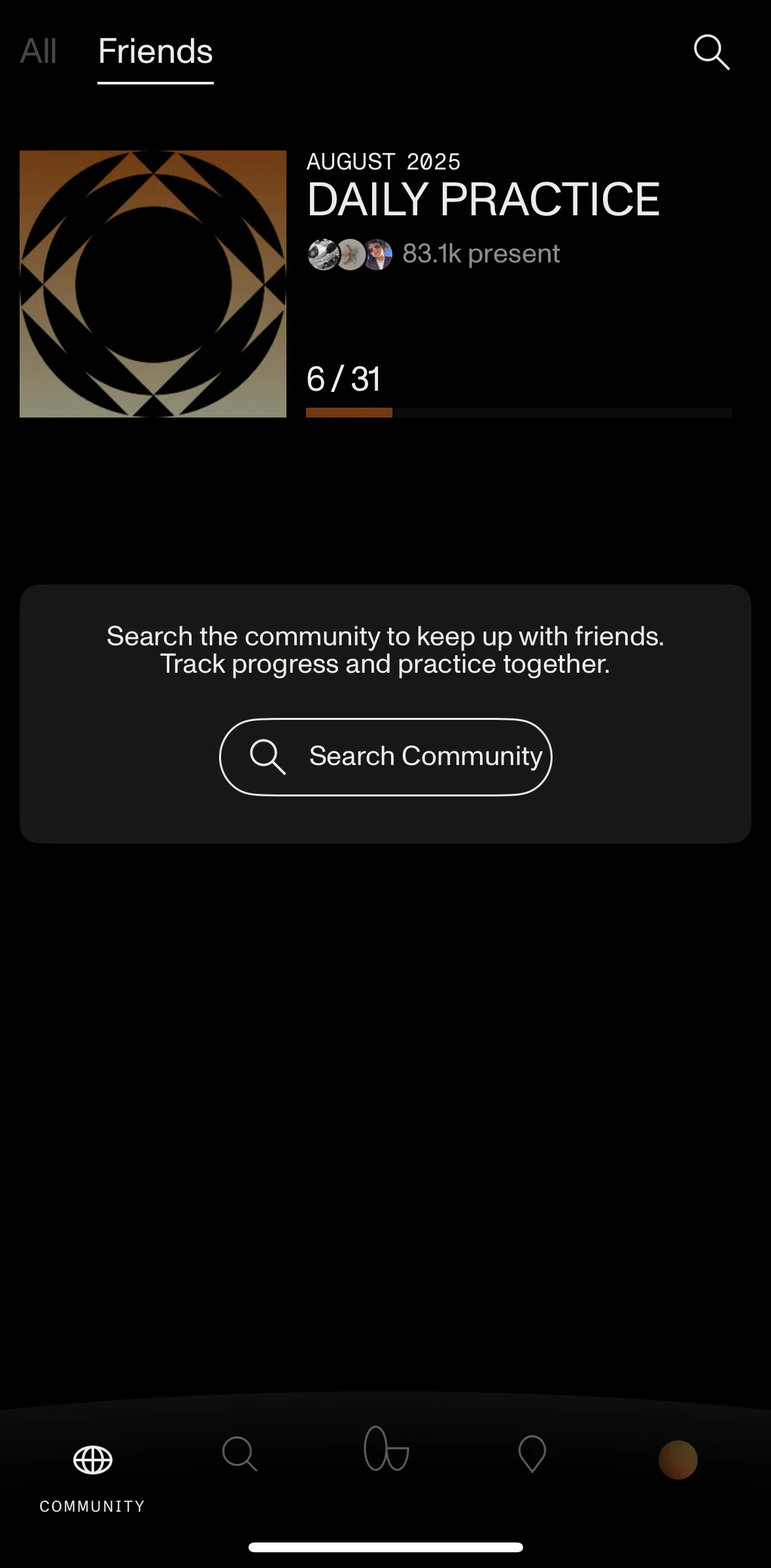 Open Screen screen in the Searching a user flow