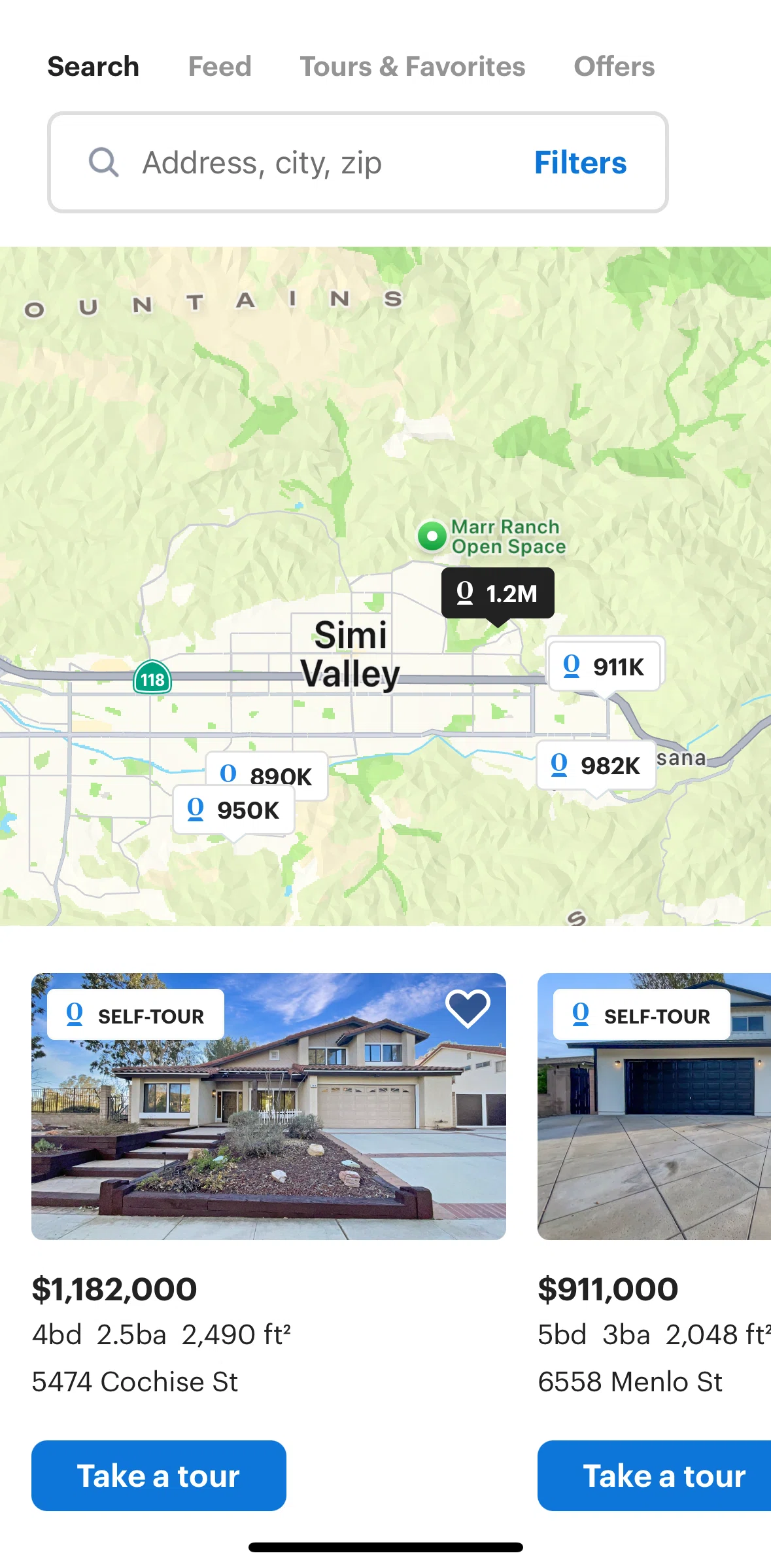 Opendoor Screen screen in the Home detail flow