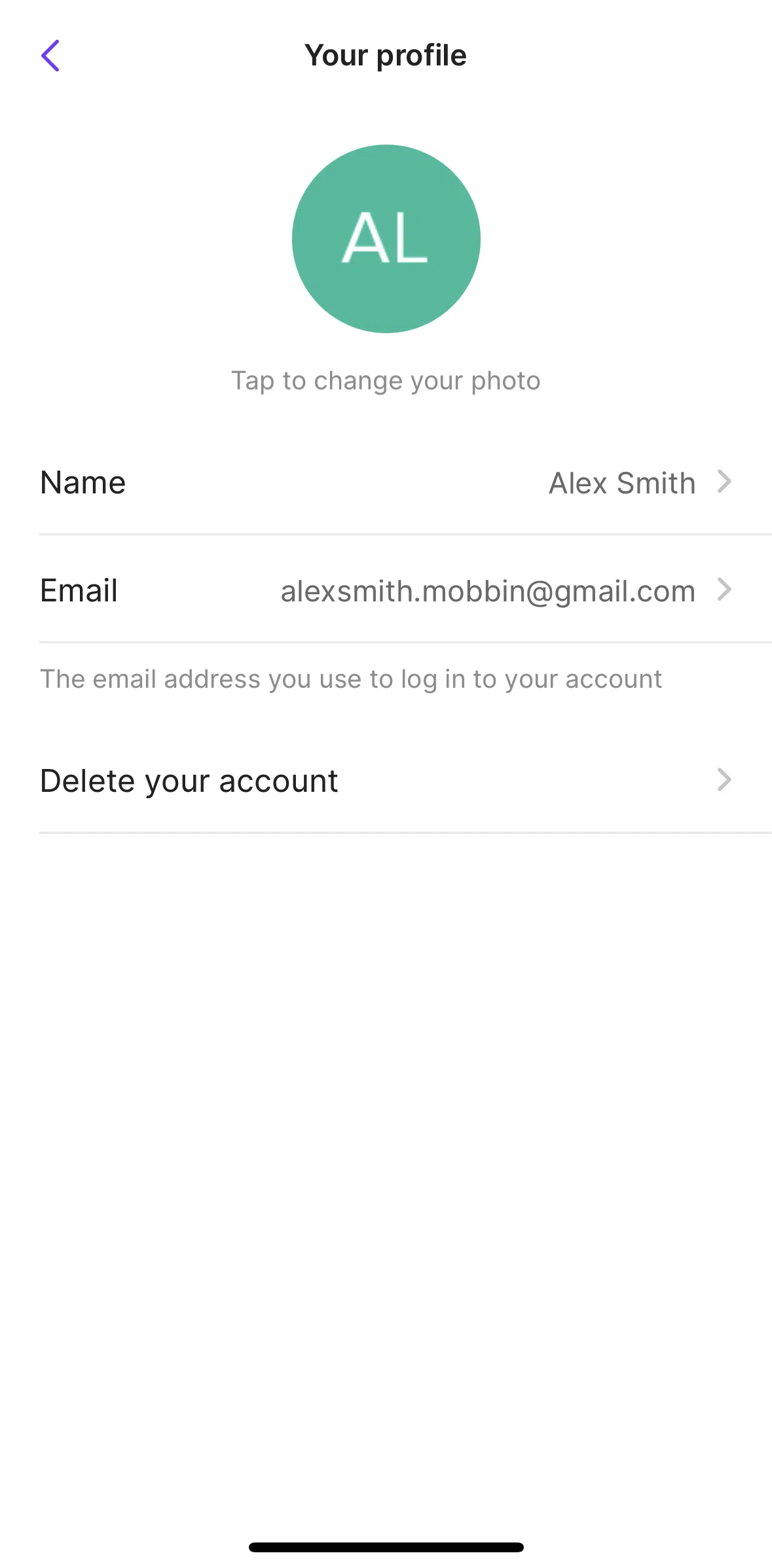 OpenPhone Screen screen in the Deleting account flow