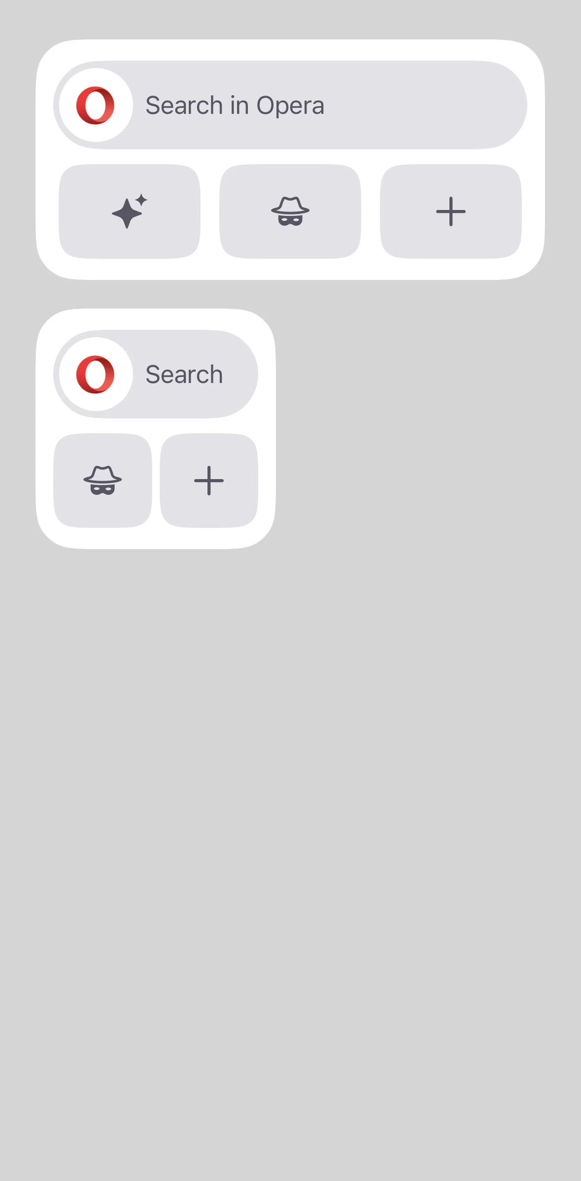Opera Screen screen in the Widgets flow