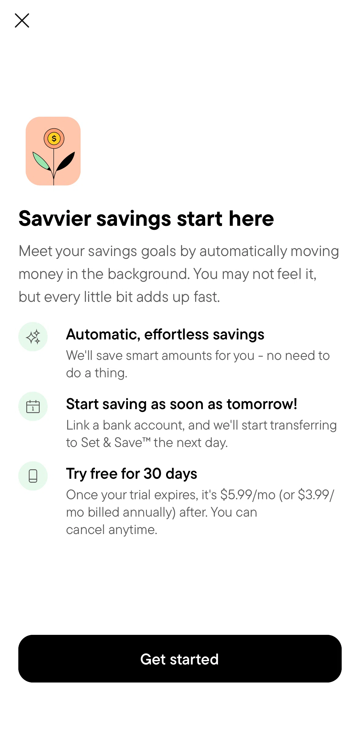 Oportun Screen screen in the Completing account setup flow