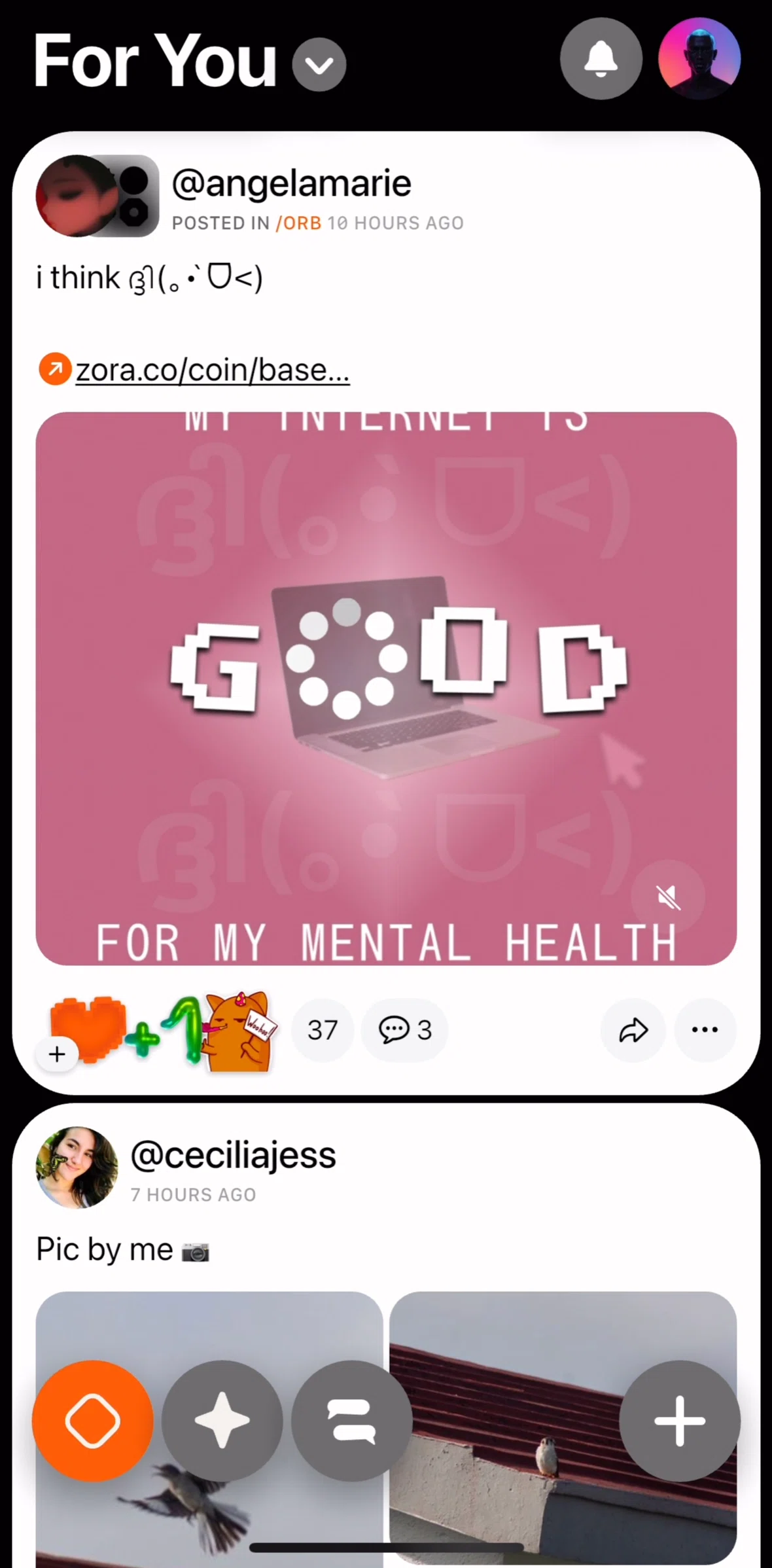 Orb Social Screen screen in the Filtering posts flow