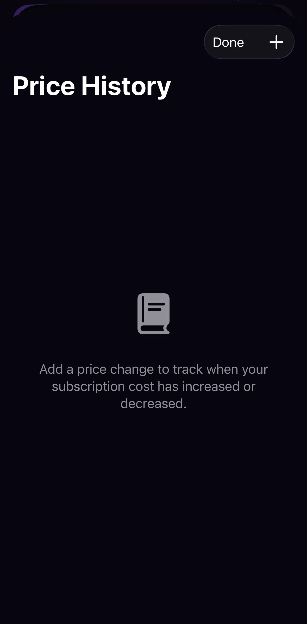 Orbit Screen screen in the Adding a price change flow
