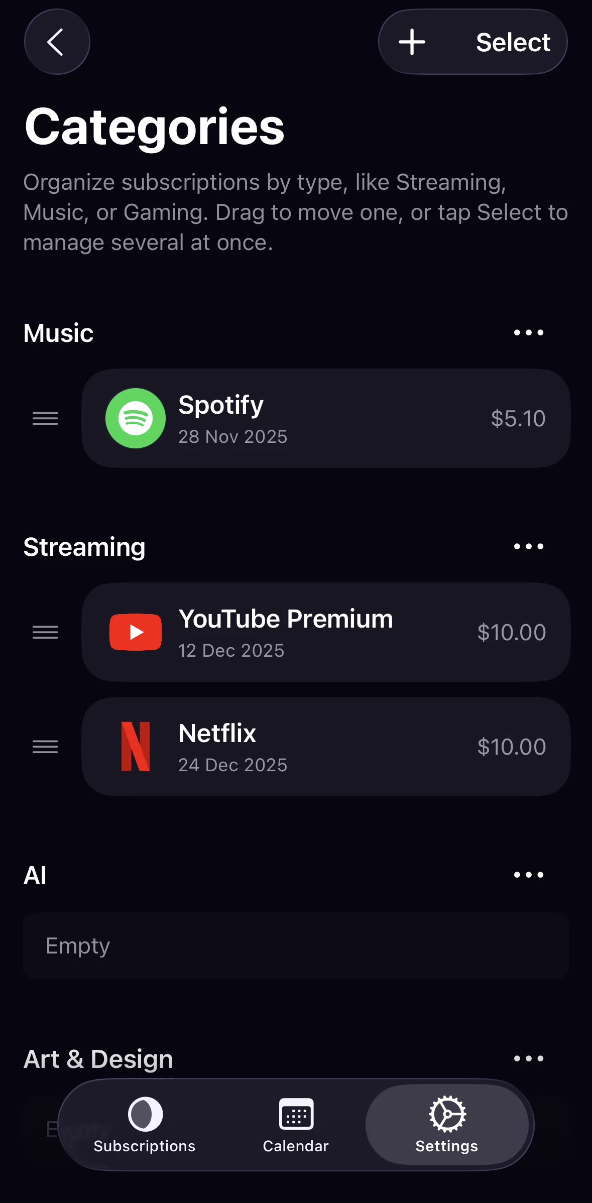 Orbit Screen screen in the Moving a subscription (drag) flow