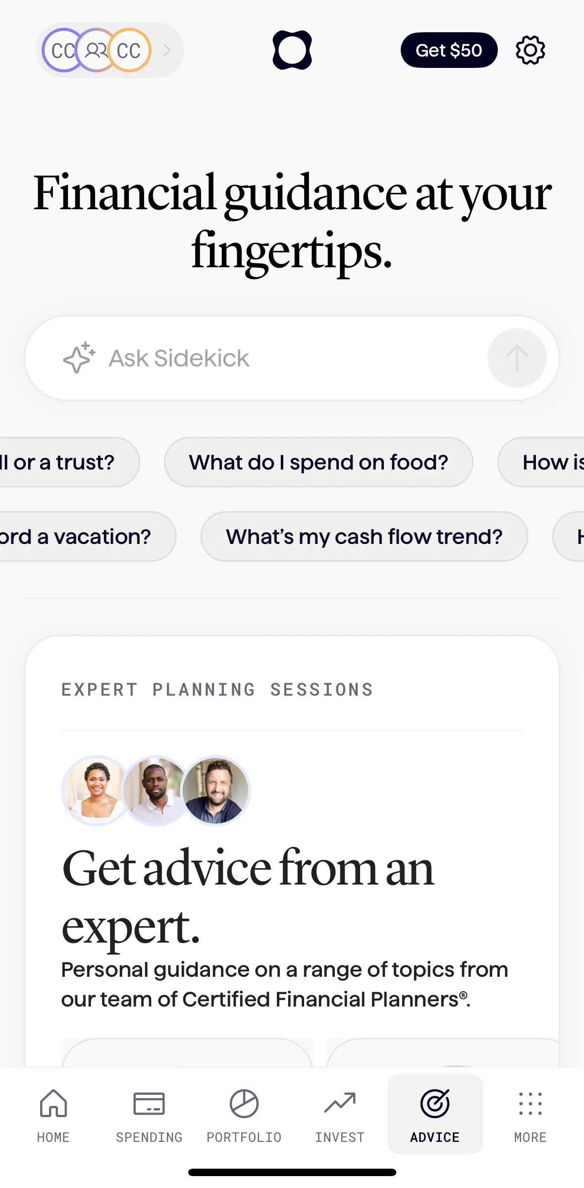 Origin Screen screen in the Chatting with AI flow