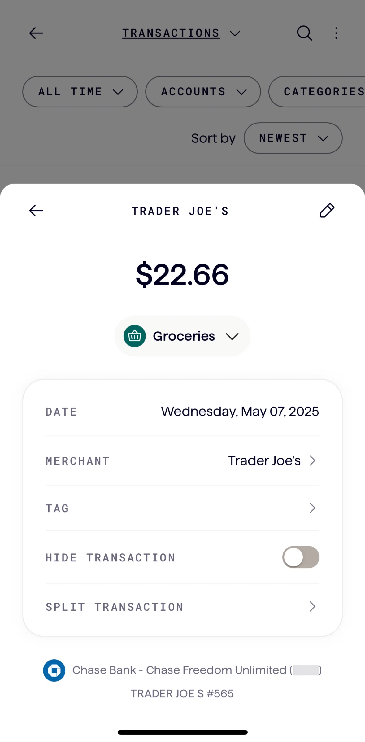 Origin Screen screen in the Creating a tag flow