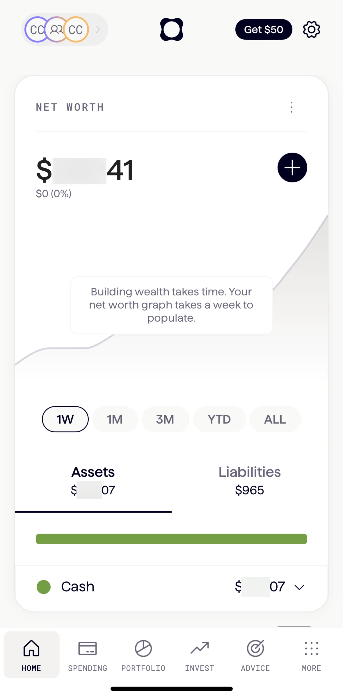 Origin Screen screen in the Portfolio flow