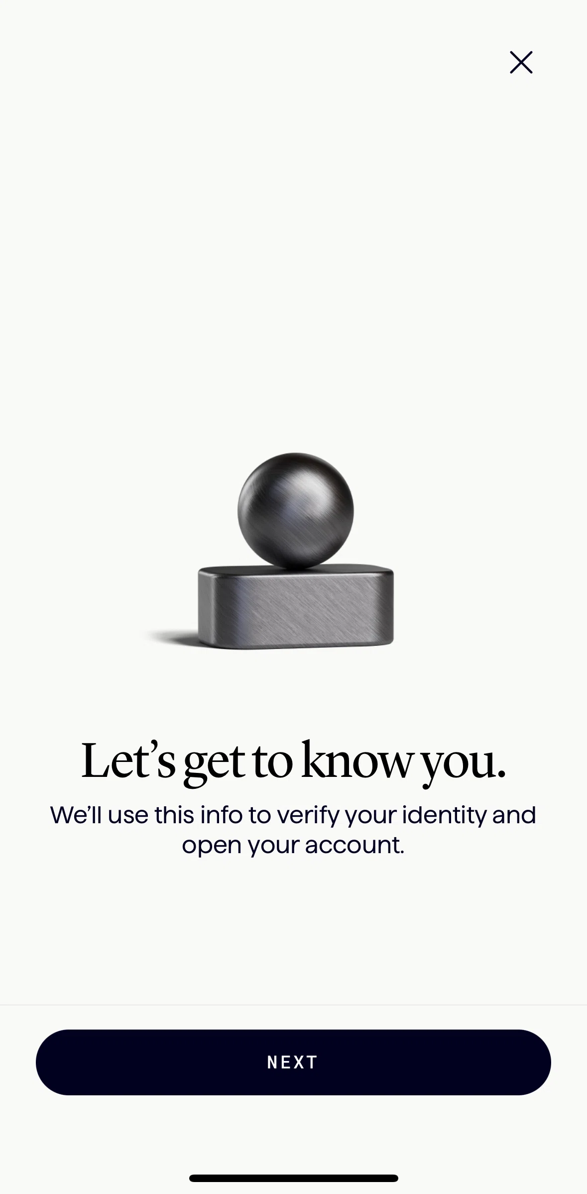 Origin Screen screen in the Verifying identity flow