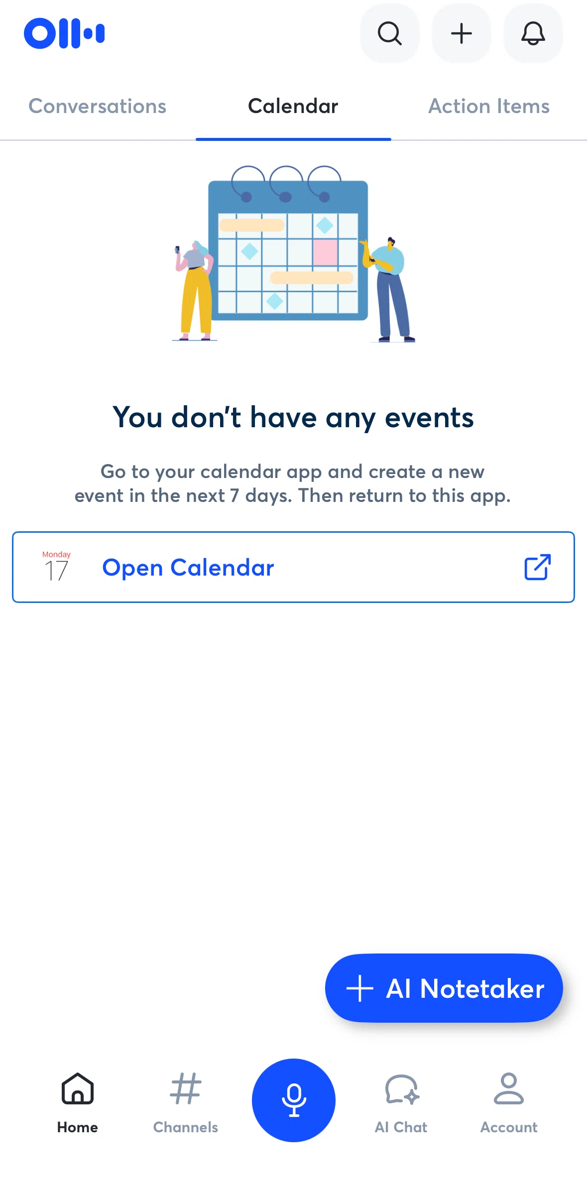Otter AI Screen screen in the Adding Otter AI to live meeting flow