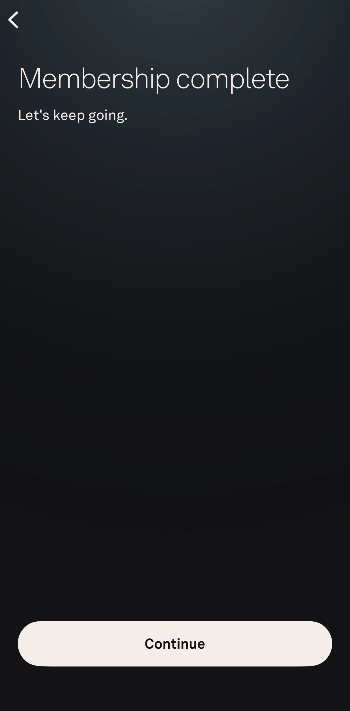 Oura Screen screen in the Completing account setup flow