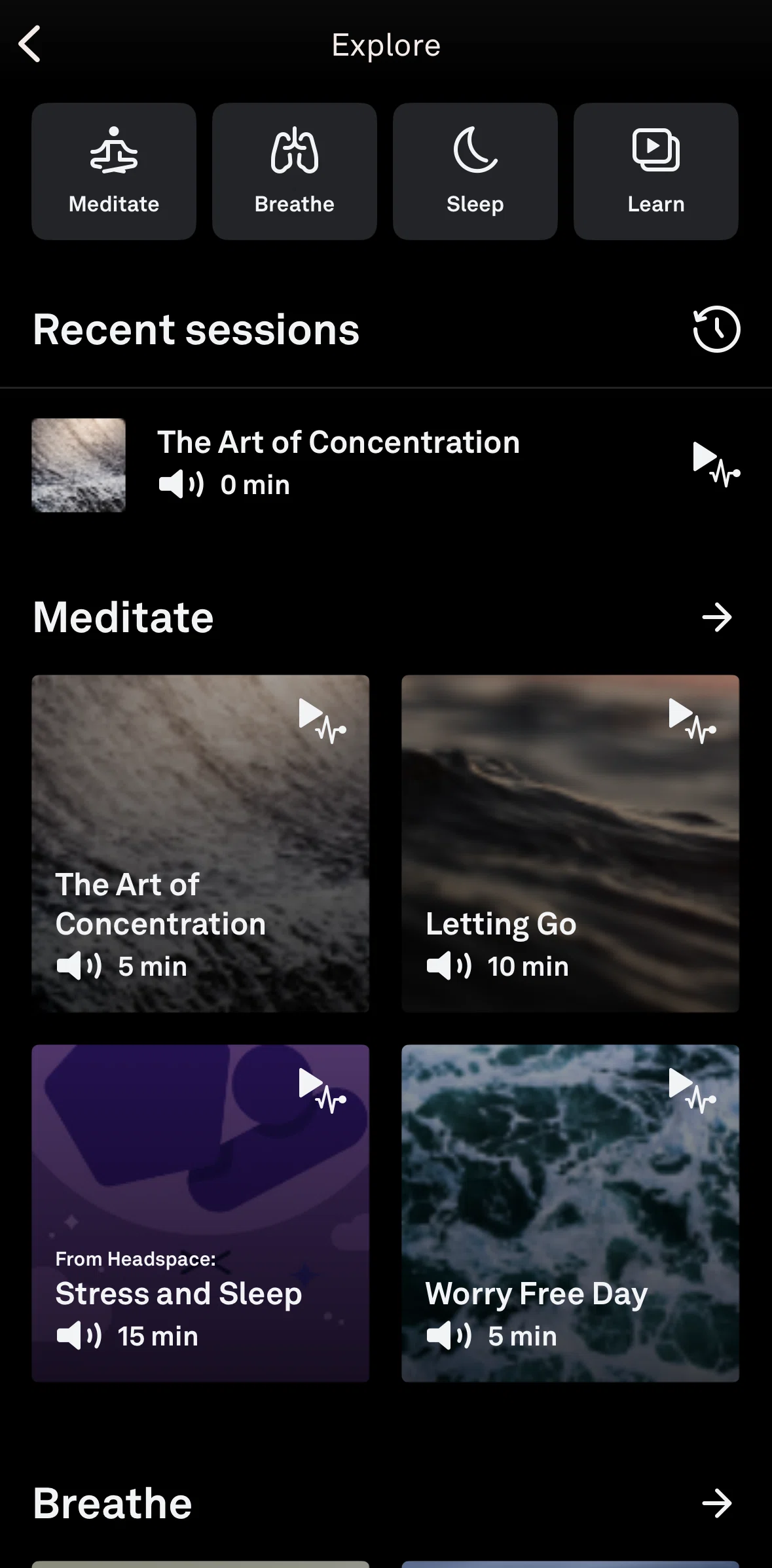 Oura Screen screen in the Deleting a past session flow