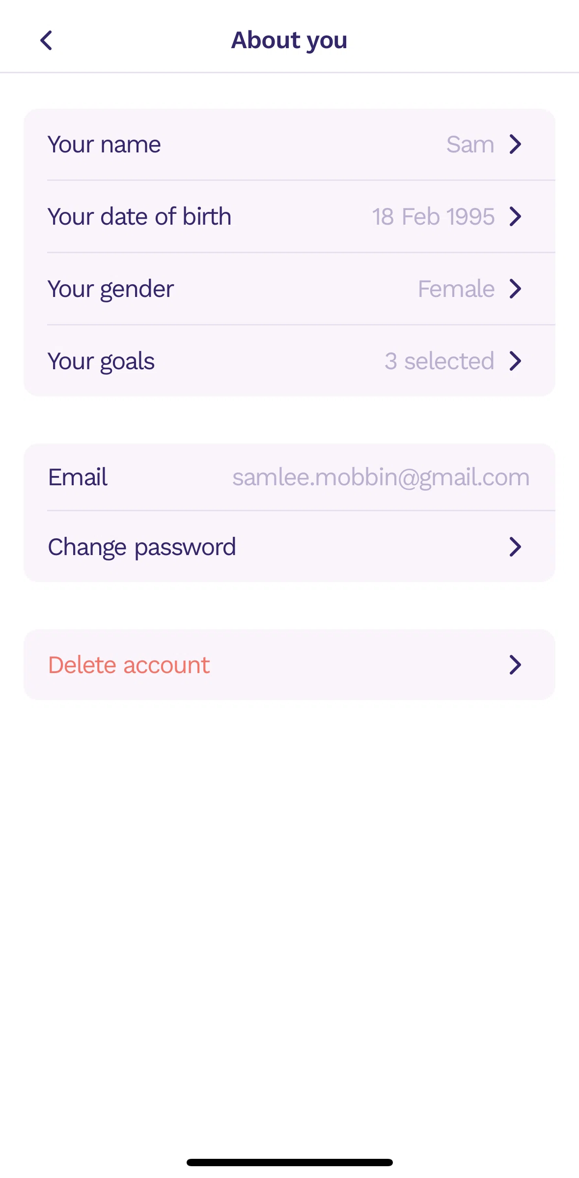 Paired Screen screen in the Changing password flow