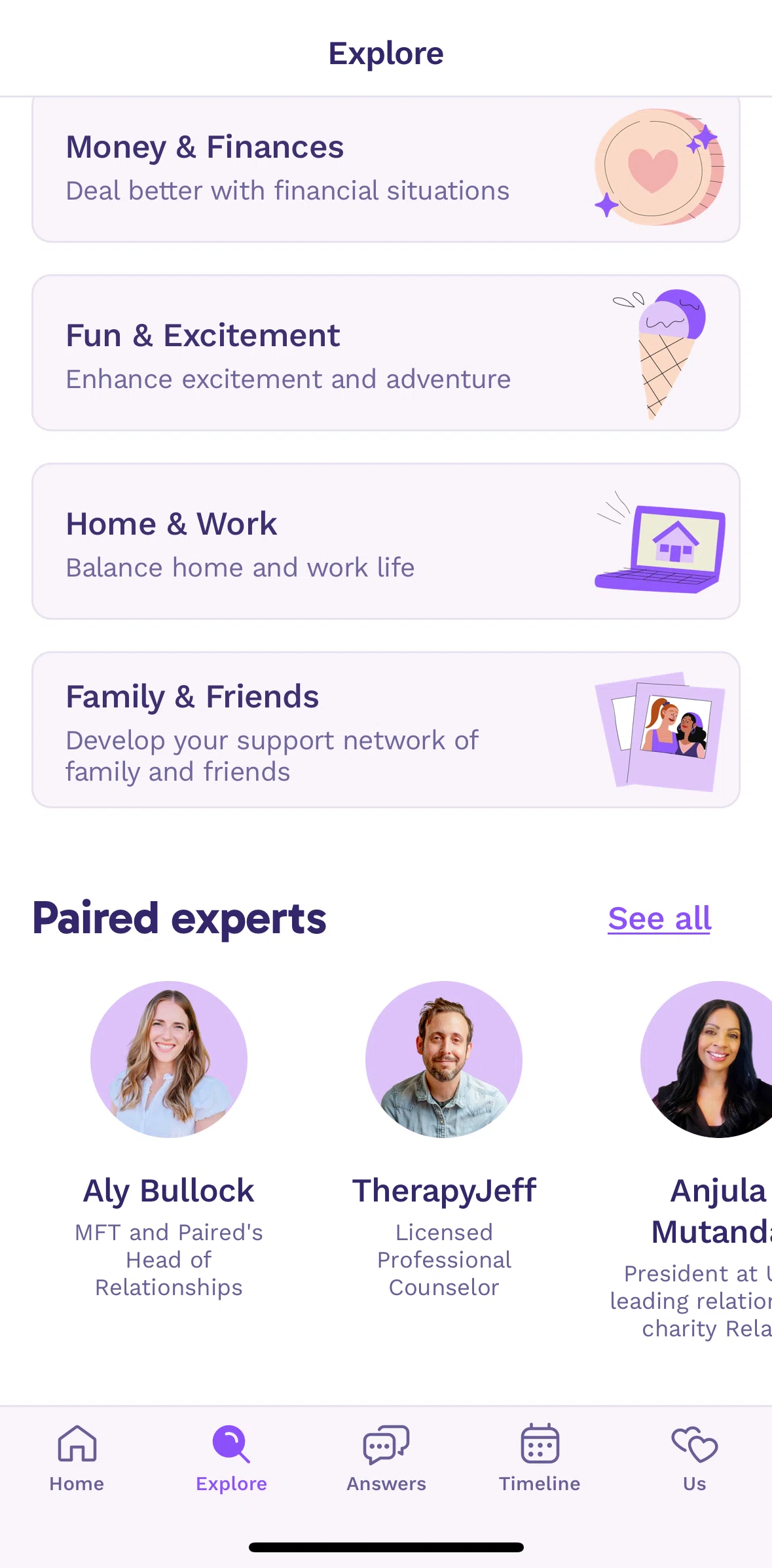 Paired Screen screen in the View expert info flow