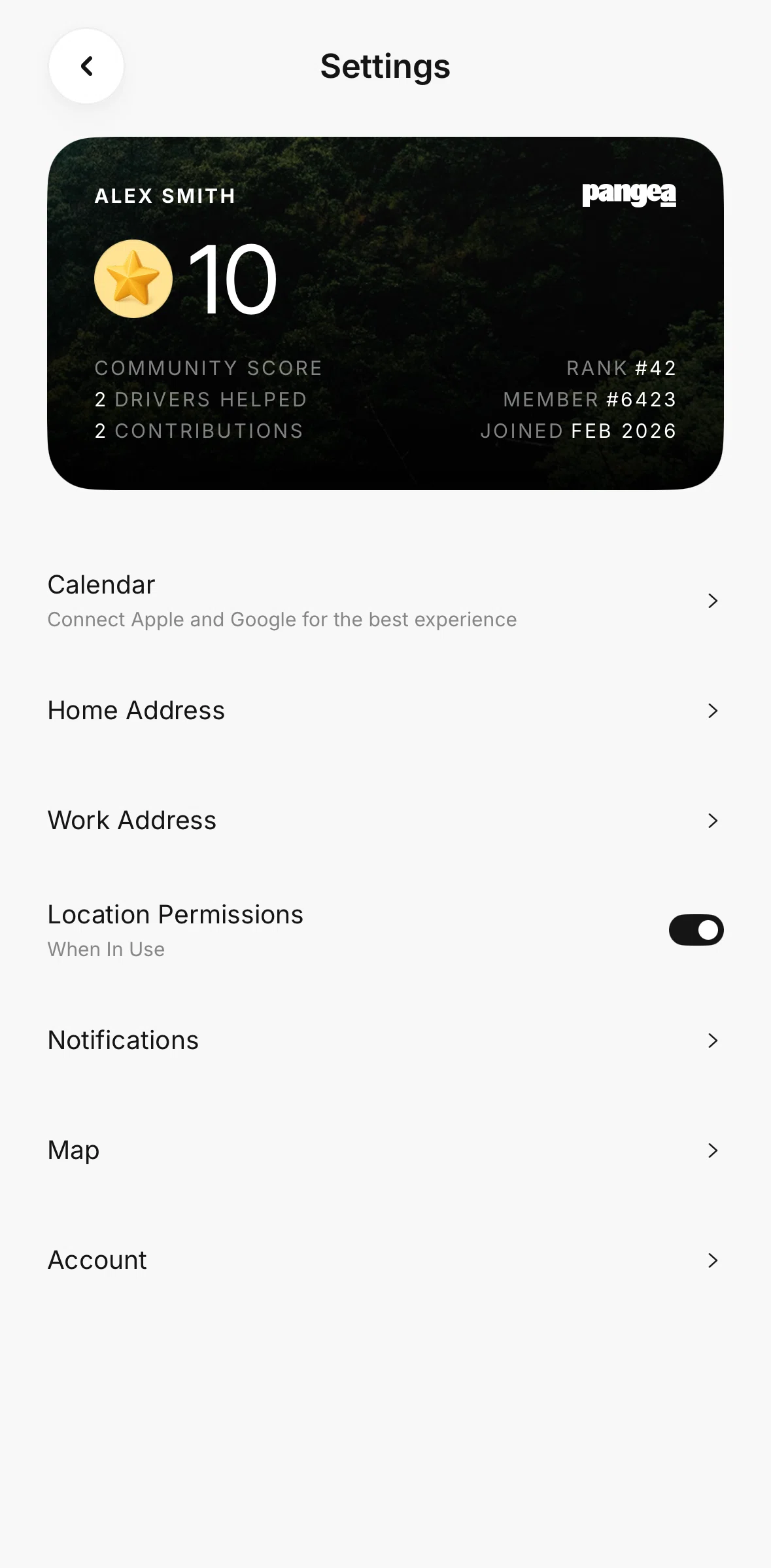 Pangea Charging Screen screen in the Changing notification settings flow