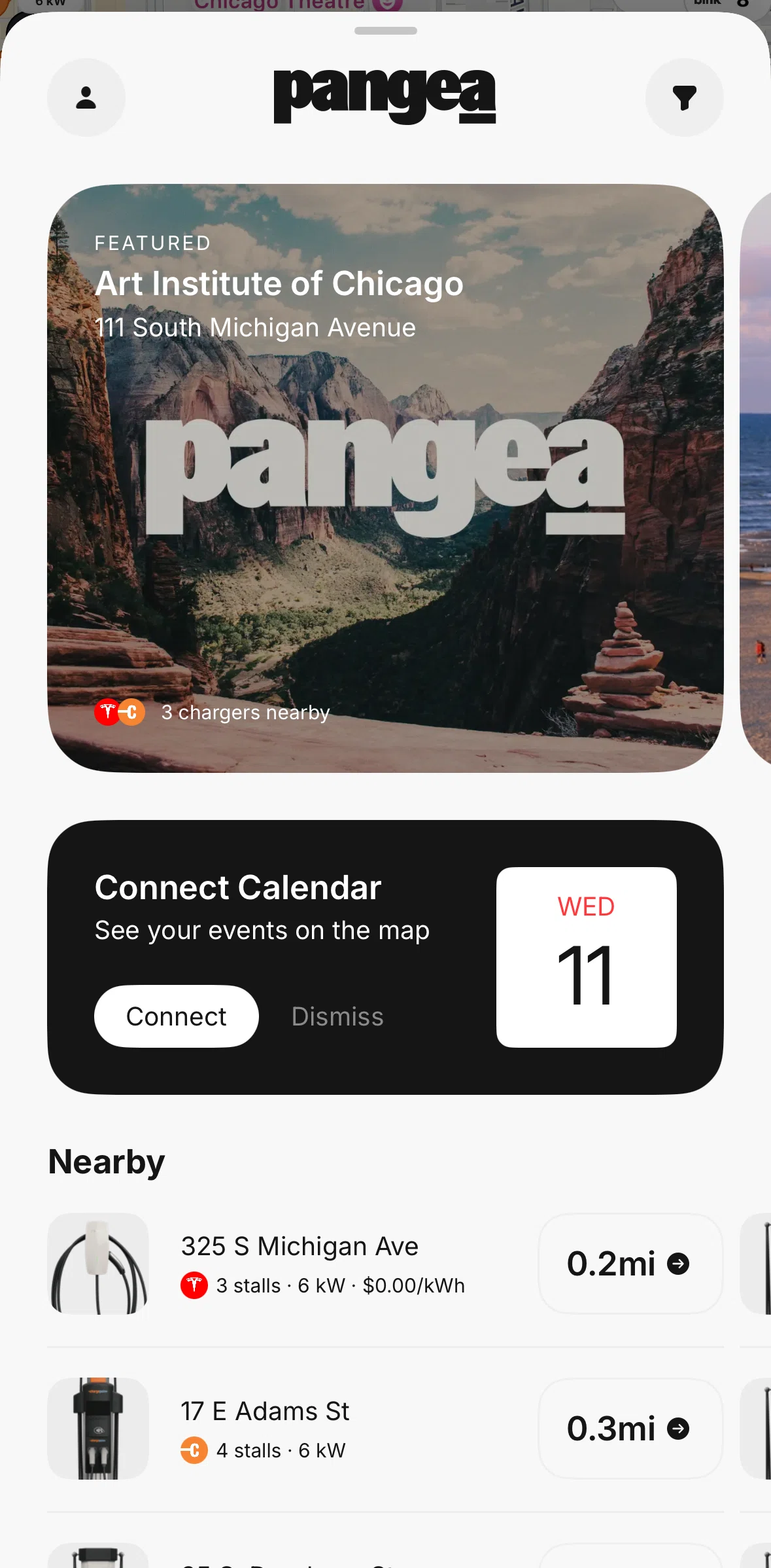Pangea Charging Screen screen in the Settings flow