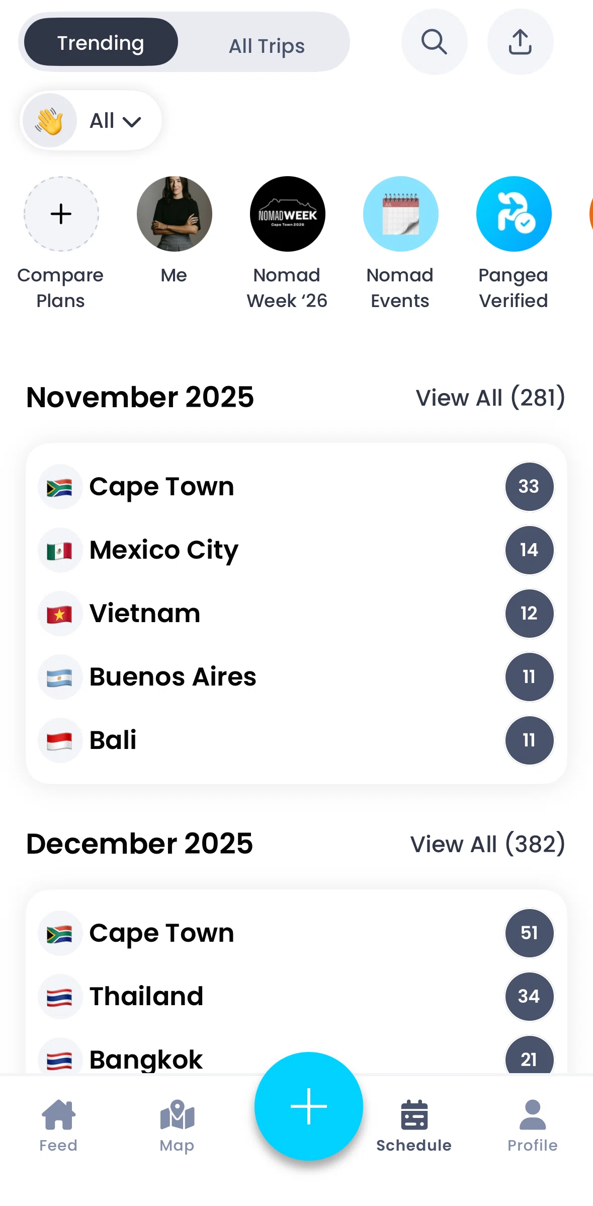 Pangea Screen screen in the Comparing plans flow