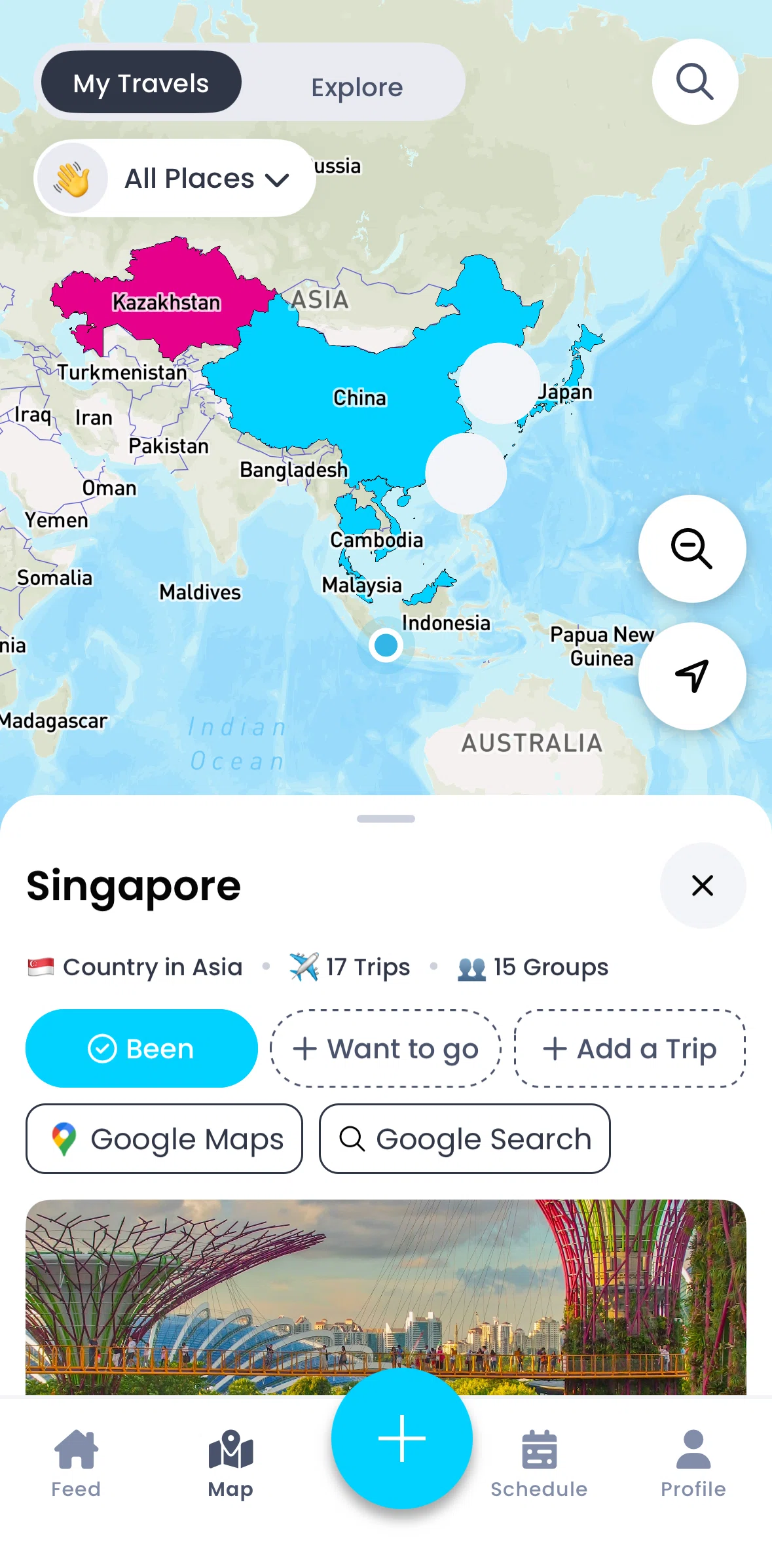 Pangea Screen screen in the Filtering travels flow