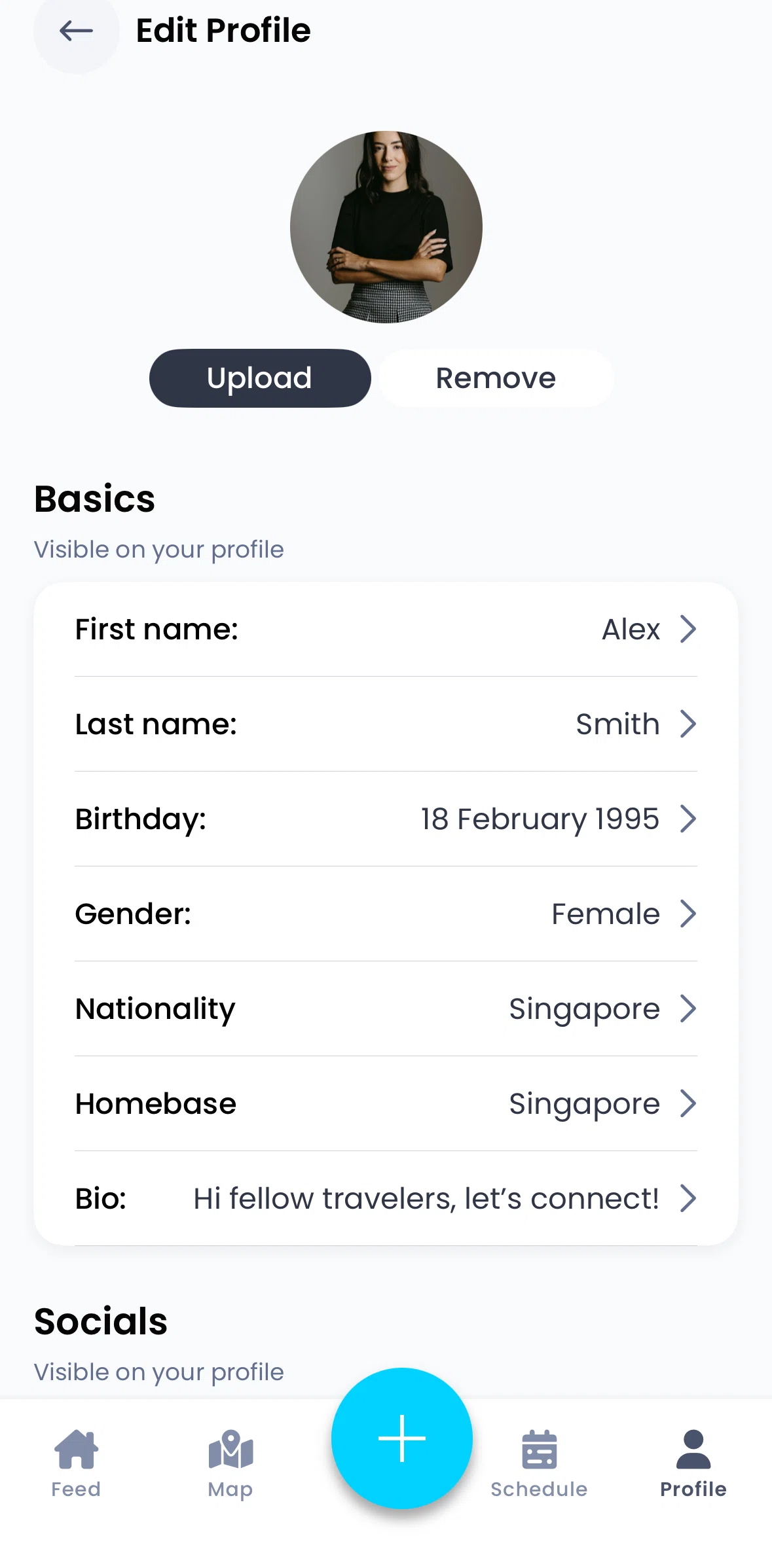 Pangea Screen screen in the Removing profile picture flow