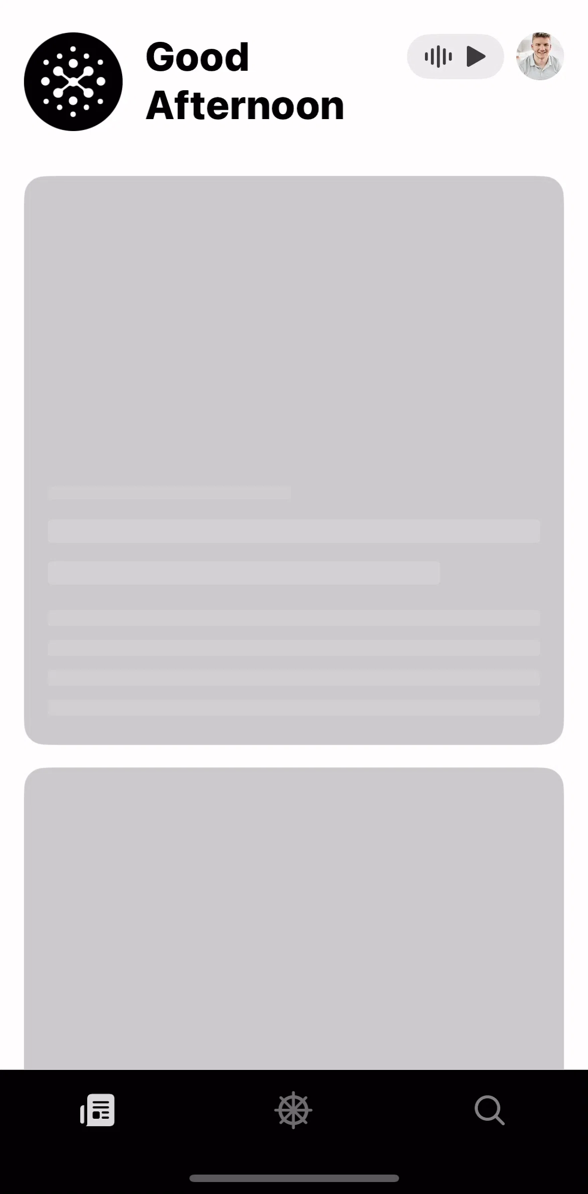 Particle News Screen screen in the Home flow