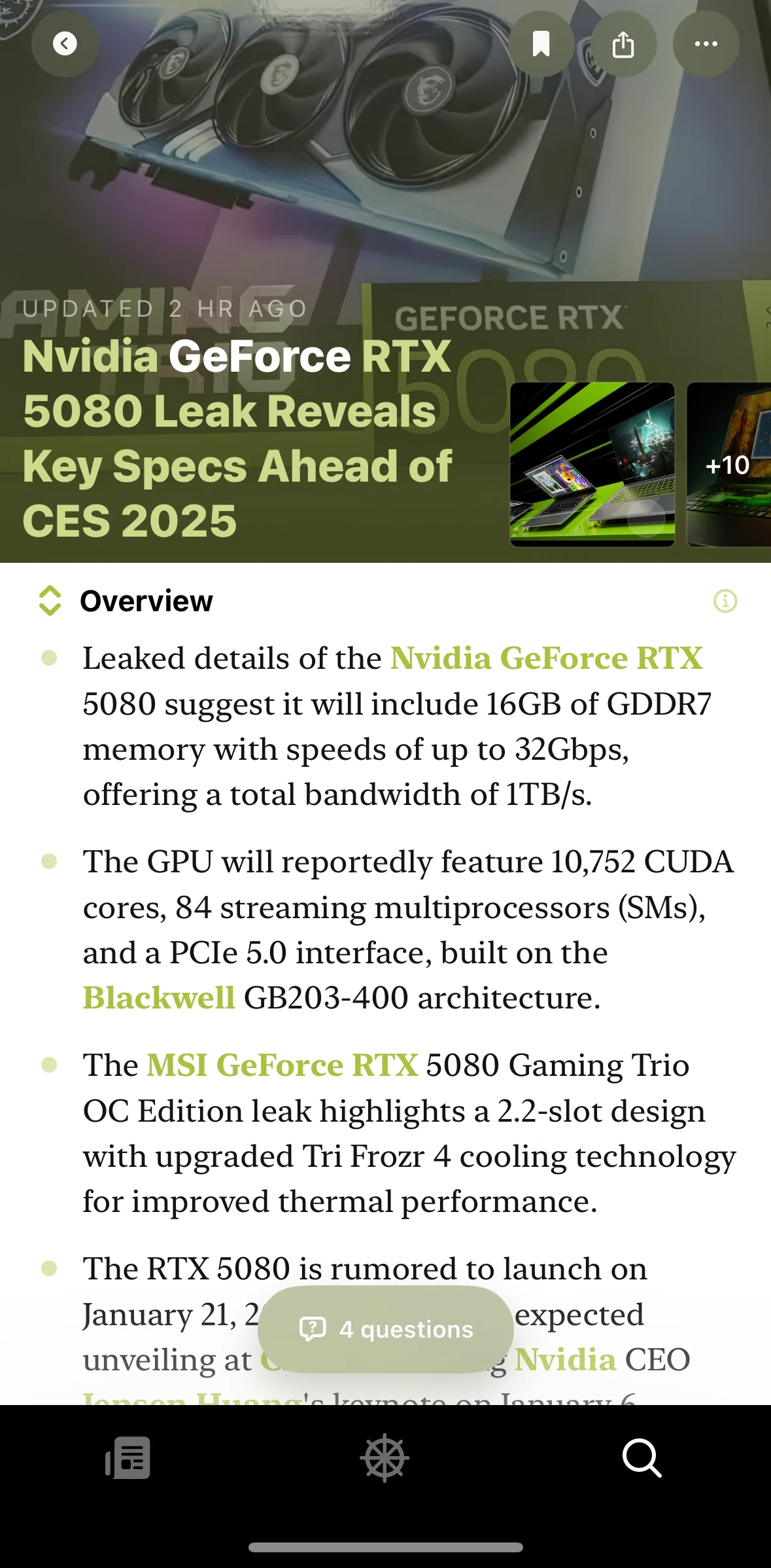 Particle News Screen screen in the Removing bookmark flow