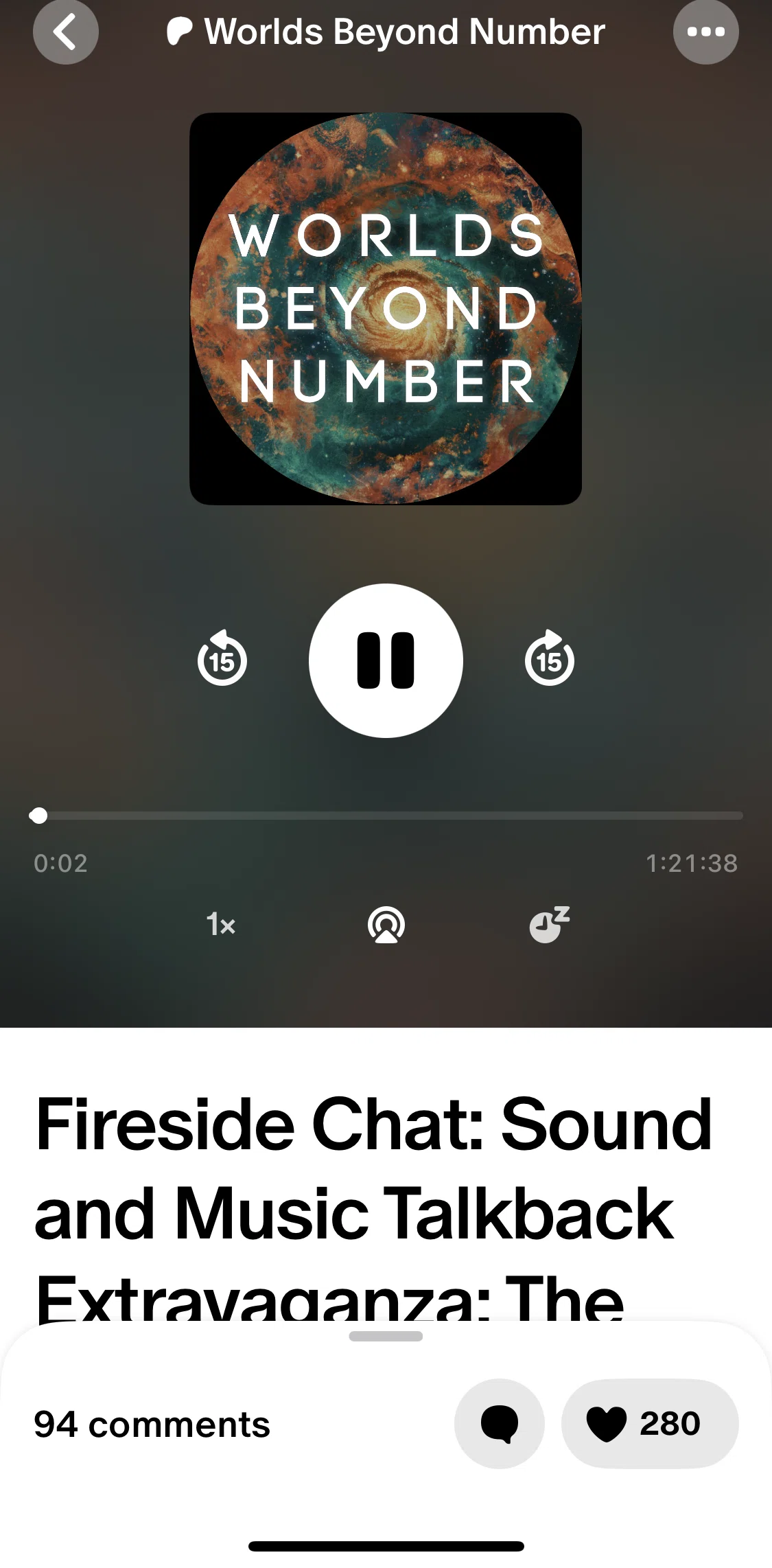 Patreon Screen screen in the Downloading an audio file flow