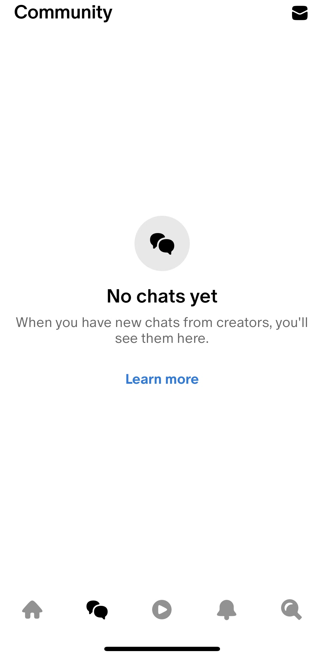 Patreon Screen screen in the Sending a direct message flow