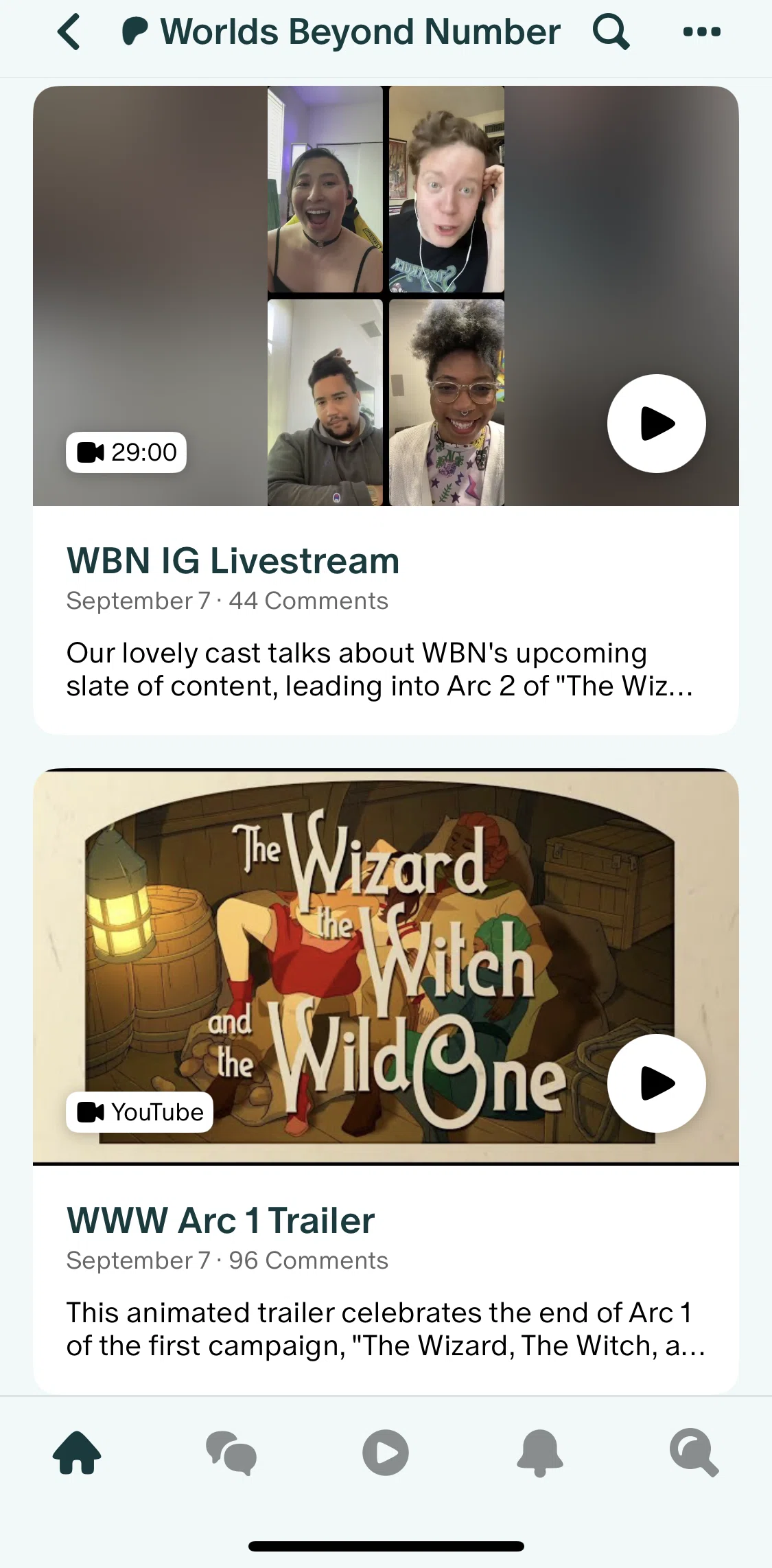 Patreon Screen screen in the Watching a video flow