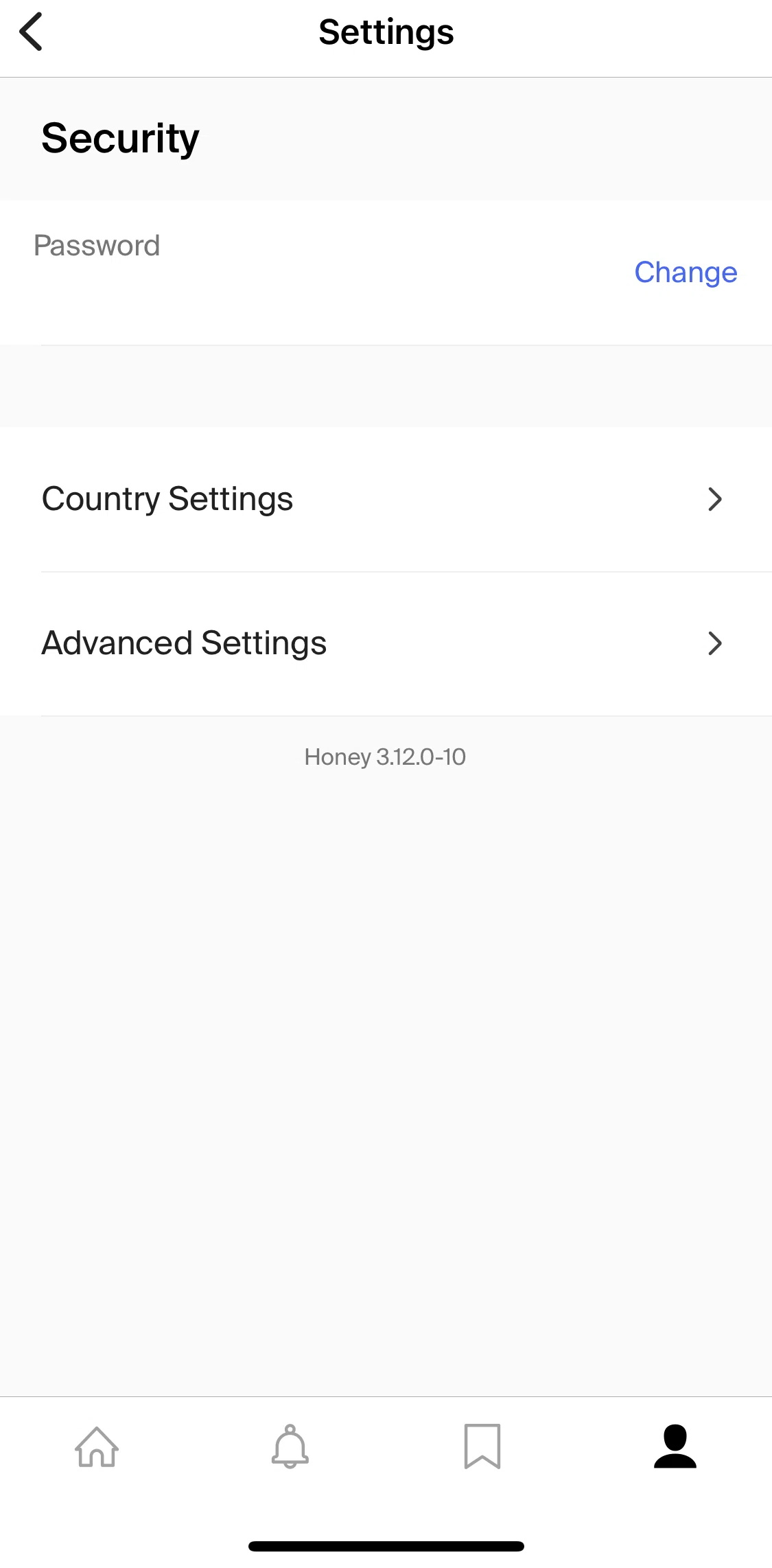 PayPal Honey Screen screen in the Country settings flow