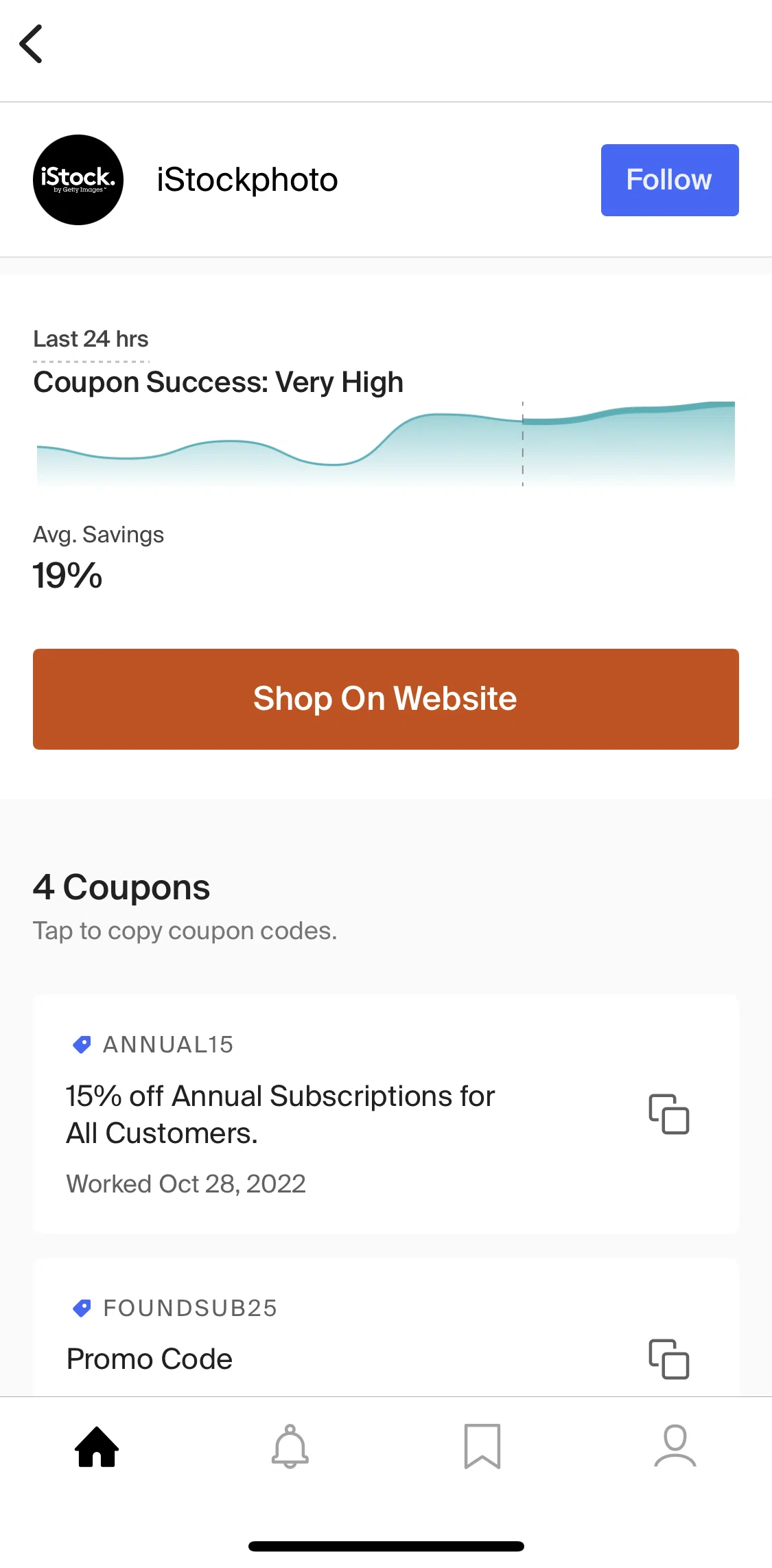 PayPal Honey Screen screen in the Following a store flow