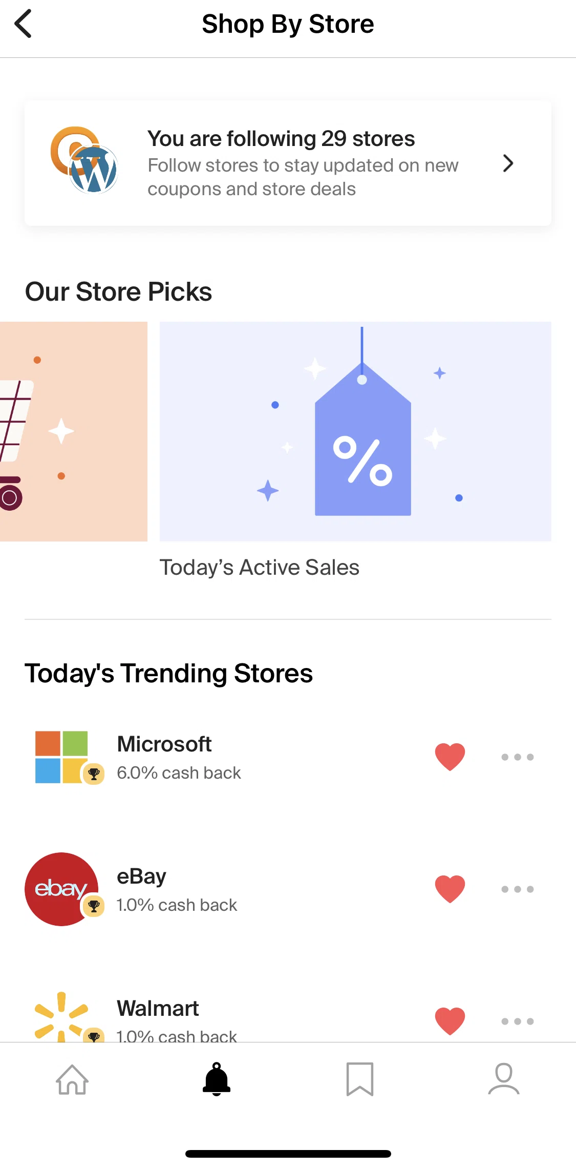PayPal Honey Screen screen in the View today's active sales flow