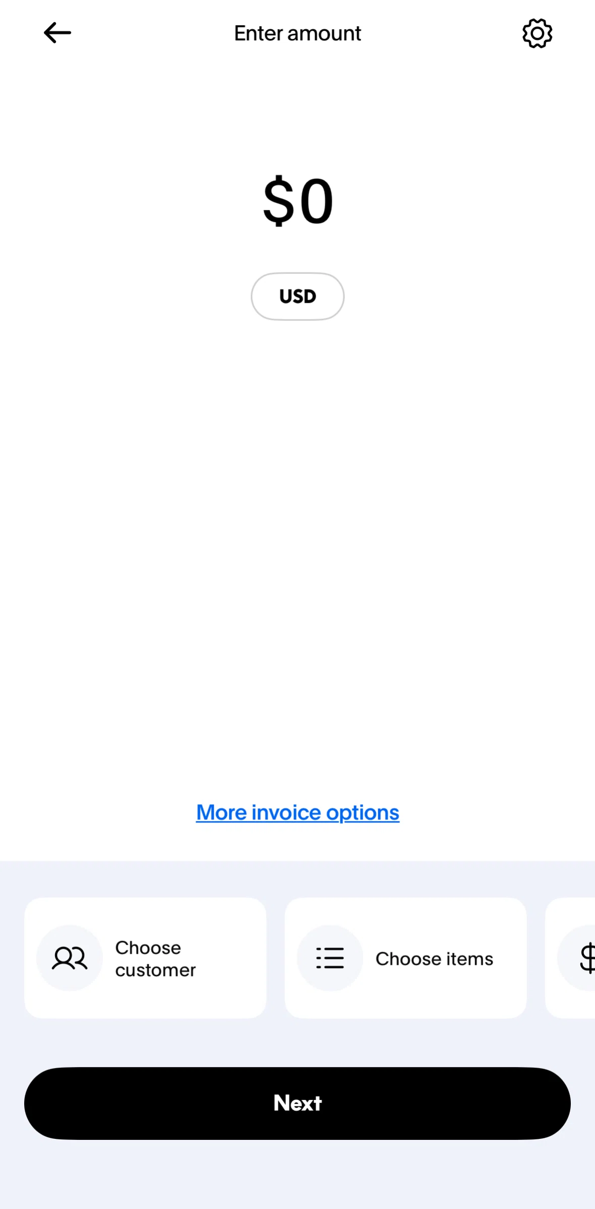 Paypal Screen screen in the Adding a product to invoice flow