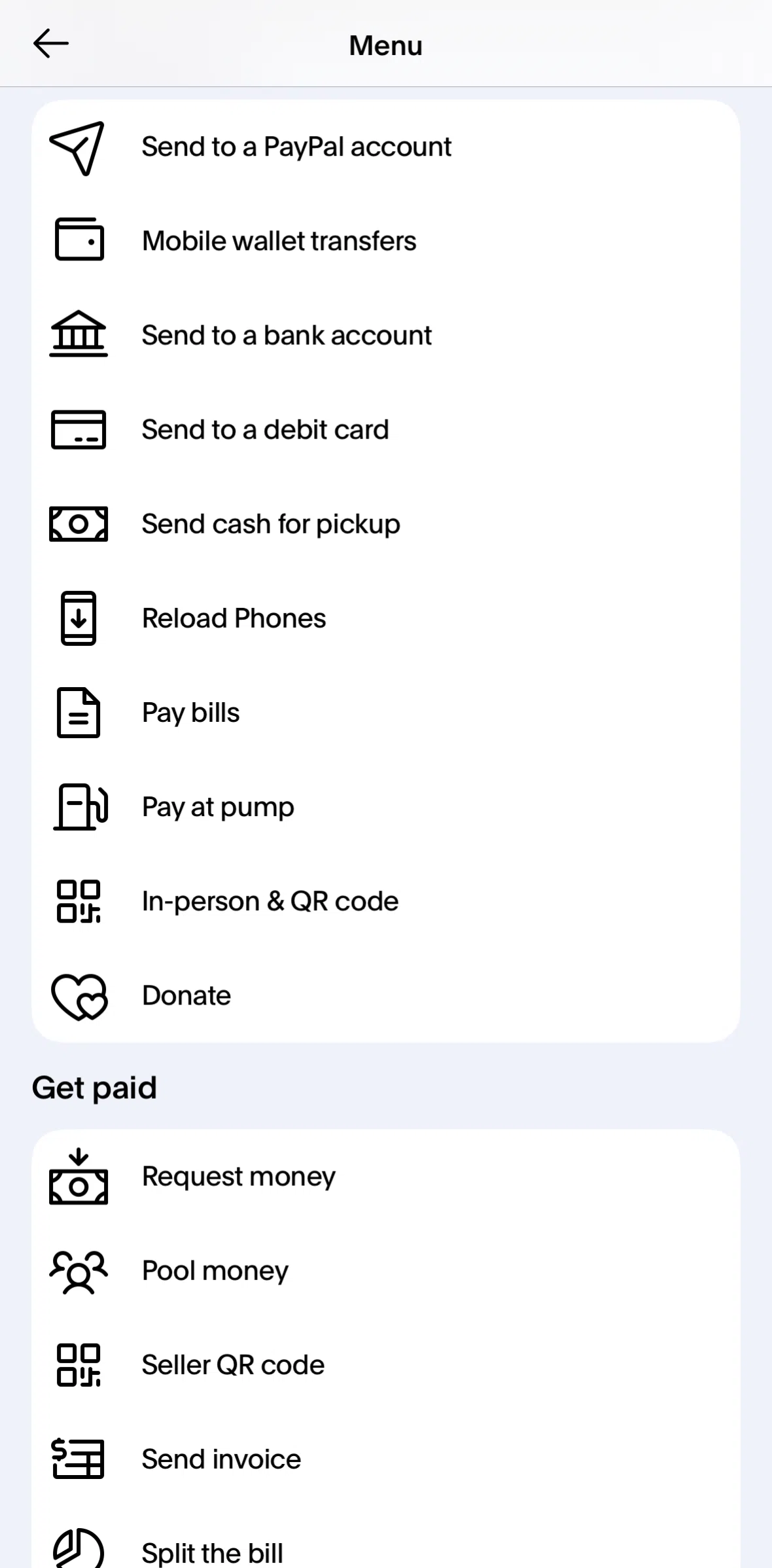 Paypal Screen screen in the Chatting with PayPal Assistant flow