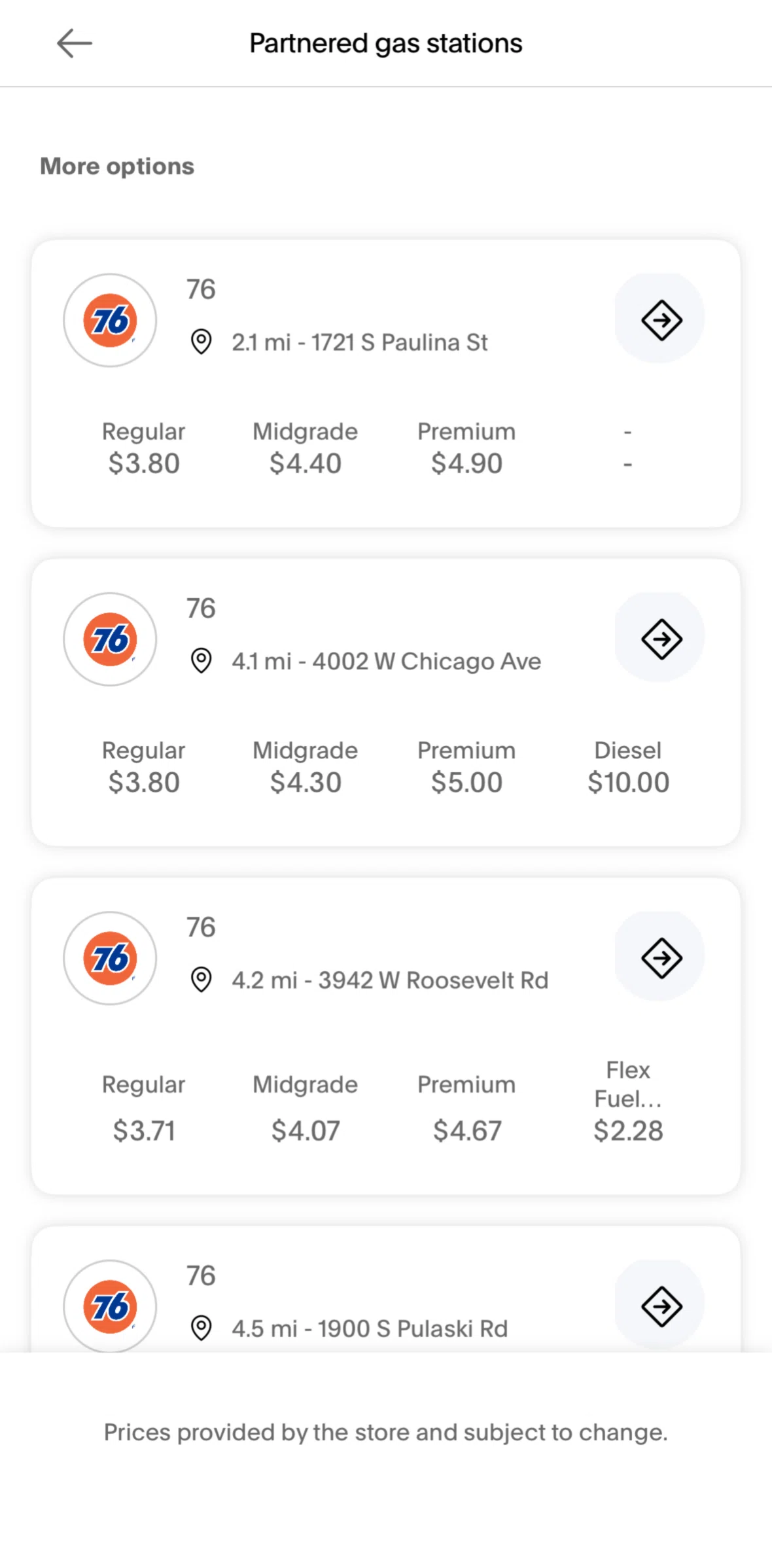 Paypal Screen screen in the Gas station detail flow