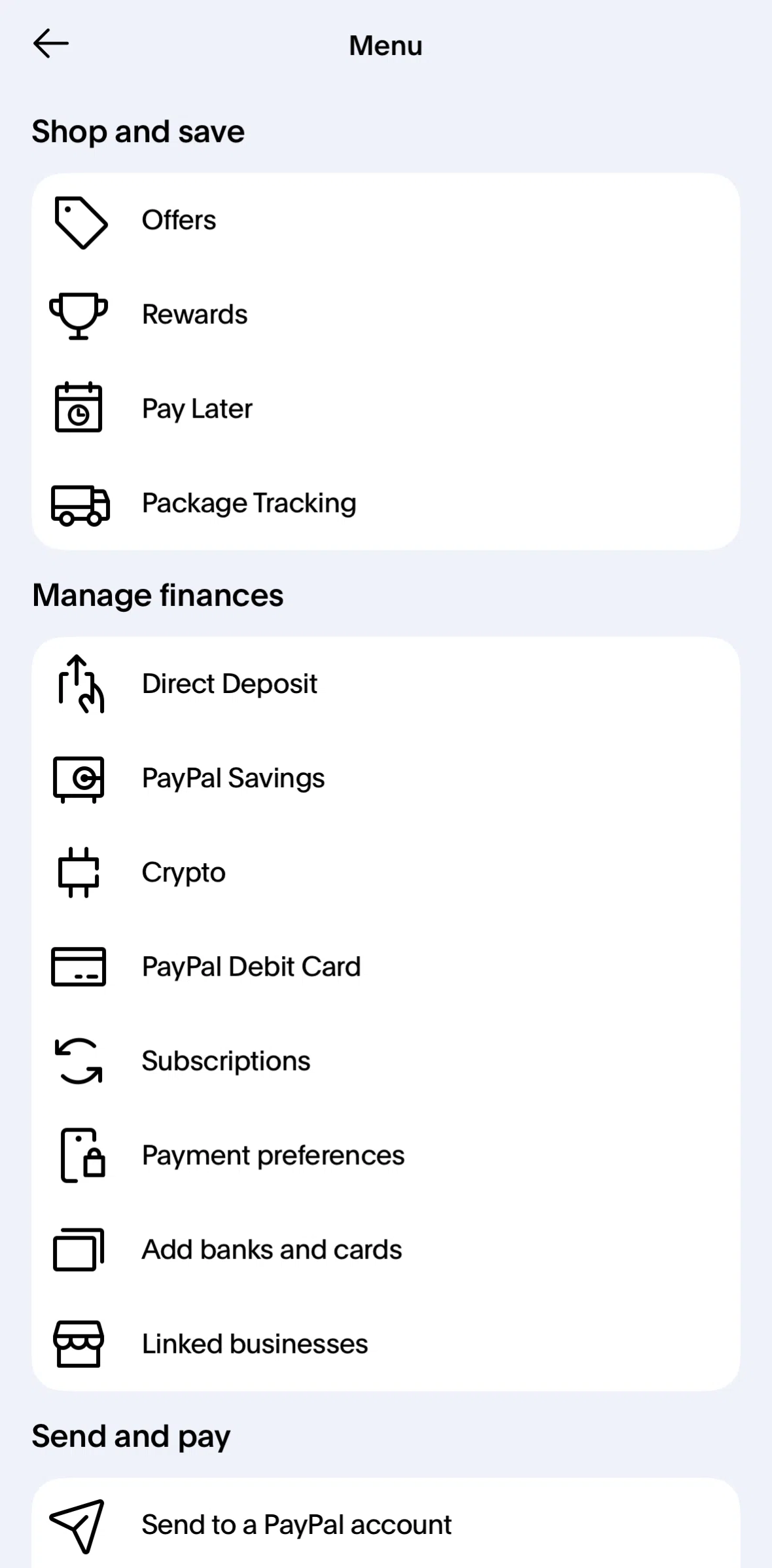 Paypal Screen screen in the Link subscriptions flow