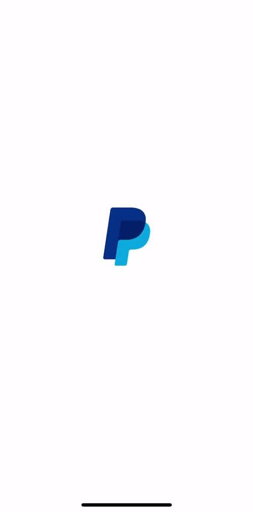 Paypal Splash screen screen in the Onboarding flow