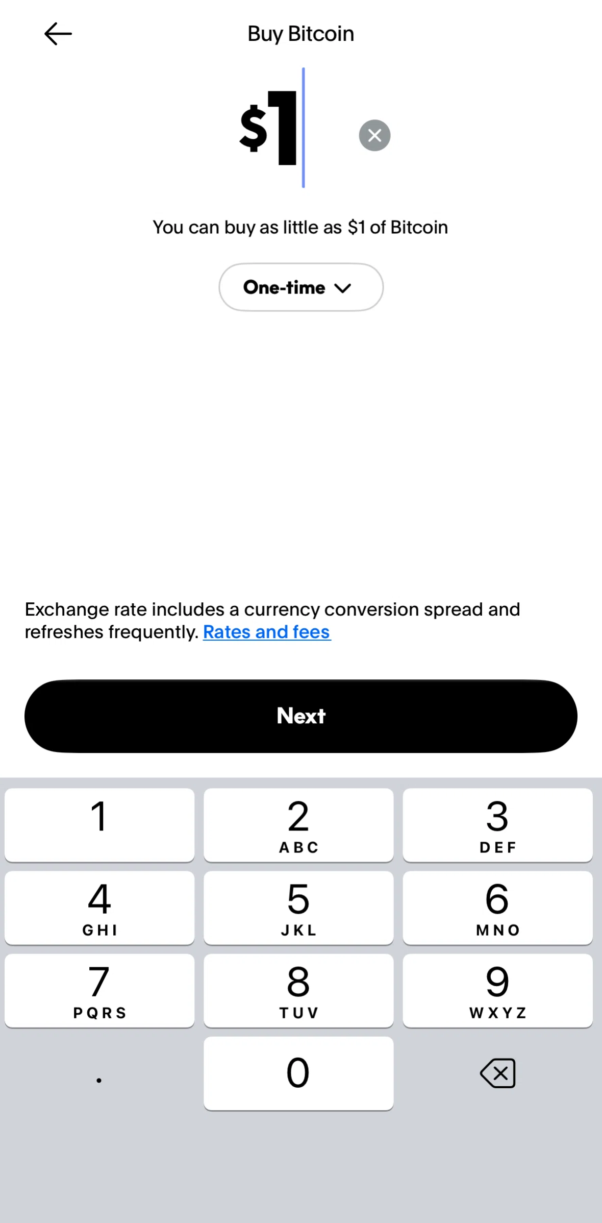 Paypal Screen screen in the Scheduling a recurring purchase flow