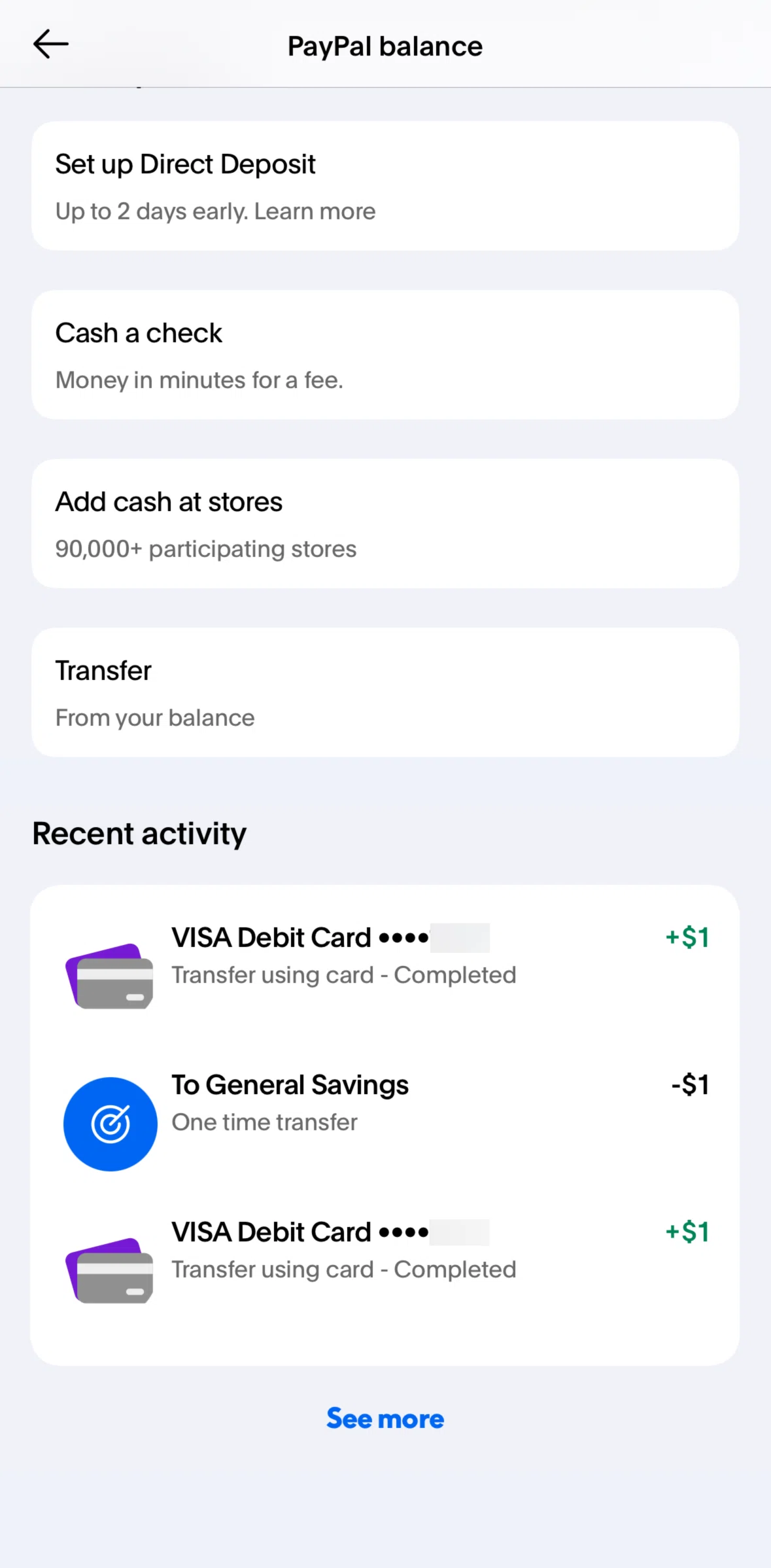 Paypal Screen screen in the Transactions flow