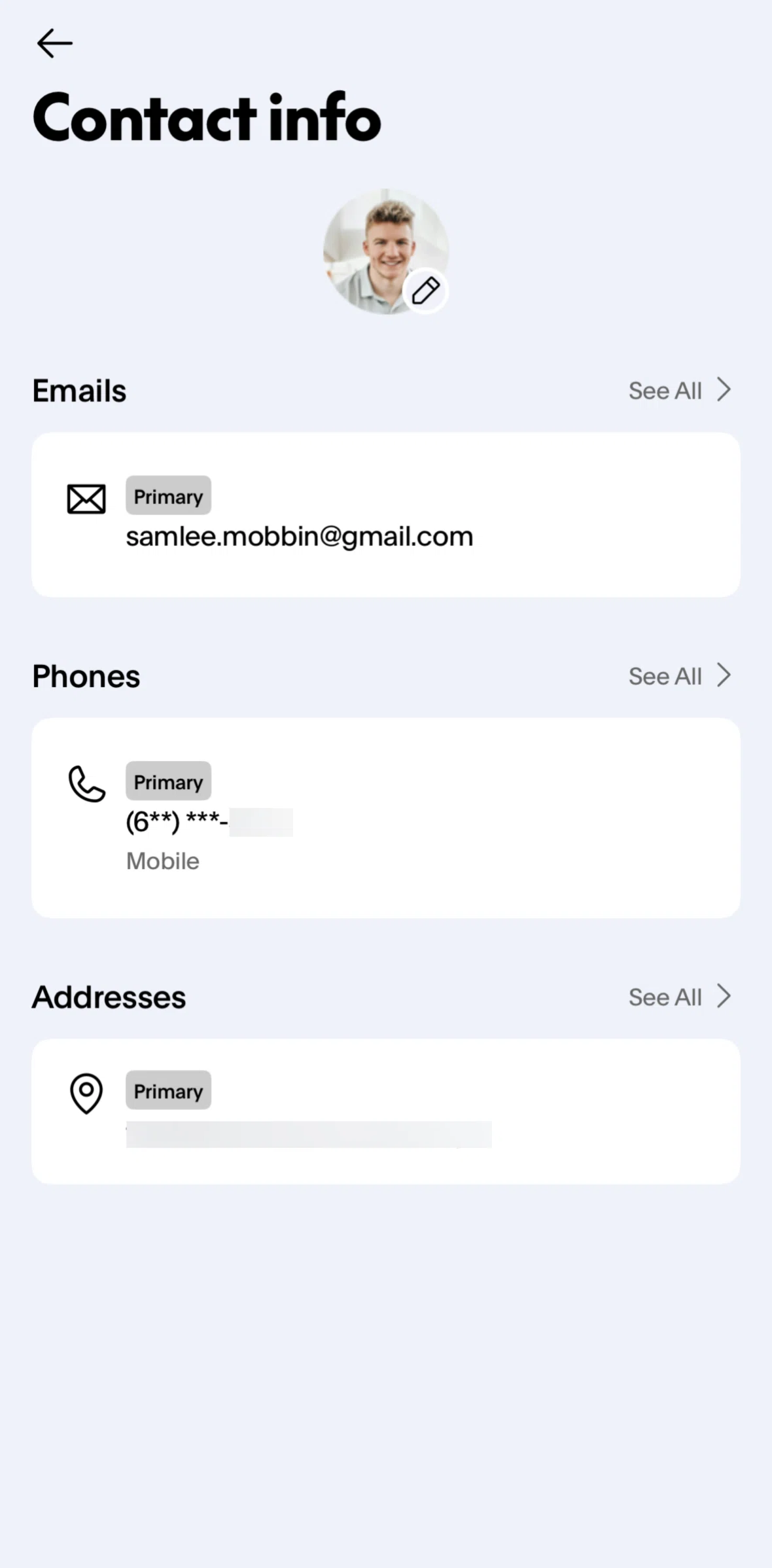 Paypal Screen screen in the Updating email address flow